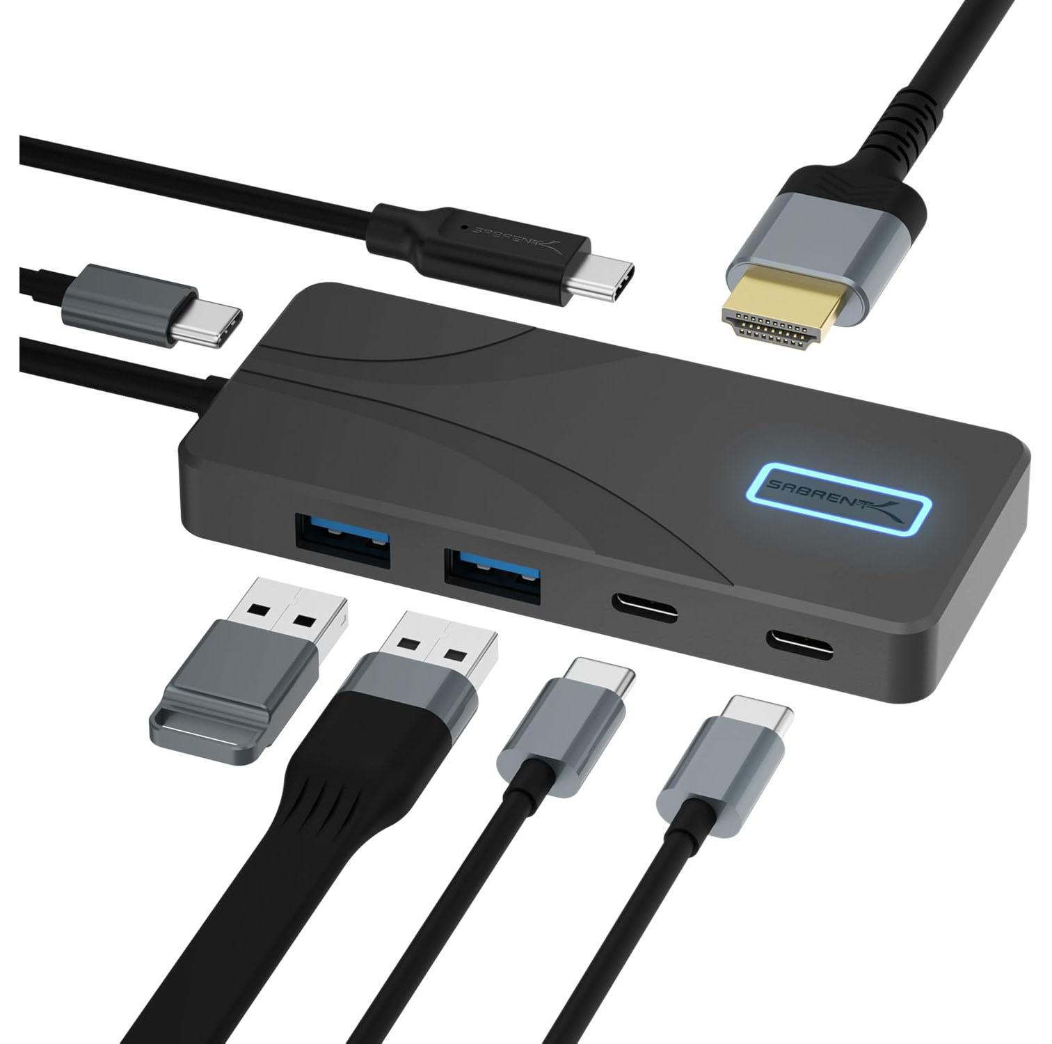 Sabrent USB-C Hub 5-in-1 Docking Station for $15.29