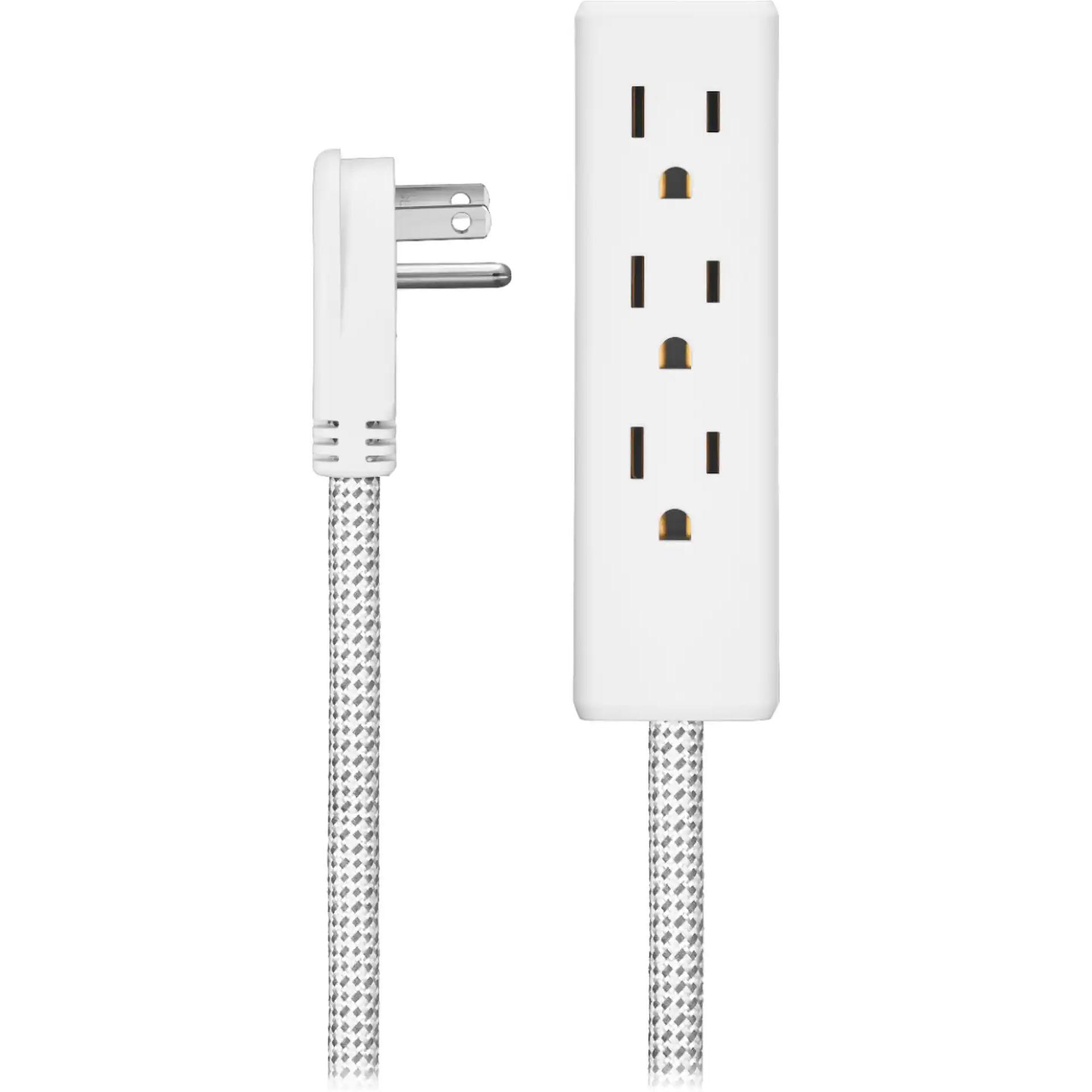 Insignia 3-Outlet Extension Cable for $7.49
