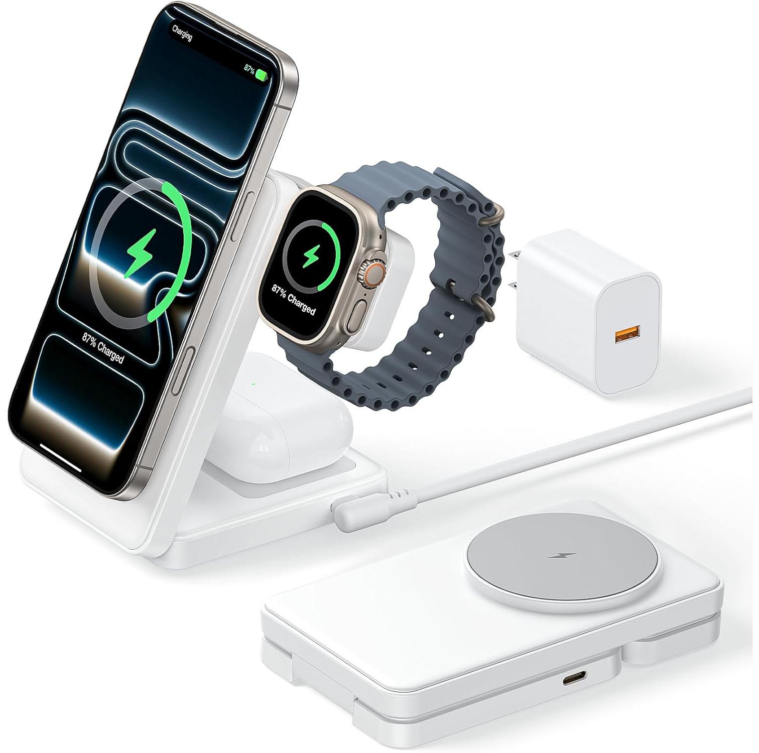 Apple iPhone Watch Meifigno 3-in-1 MagSafe Docking Station for $9.99