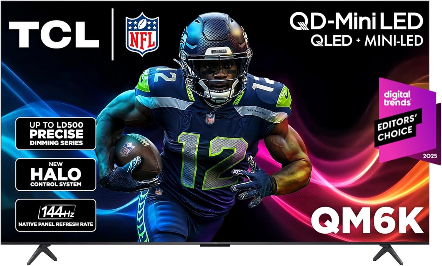 TCL 55in QM6K Mini LED QLED 4K Google TV for $397.99 Shipped