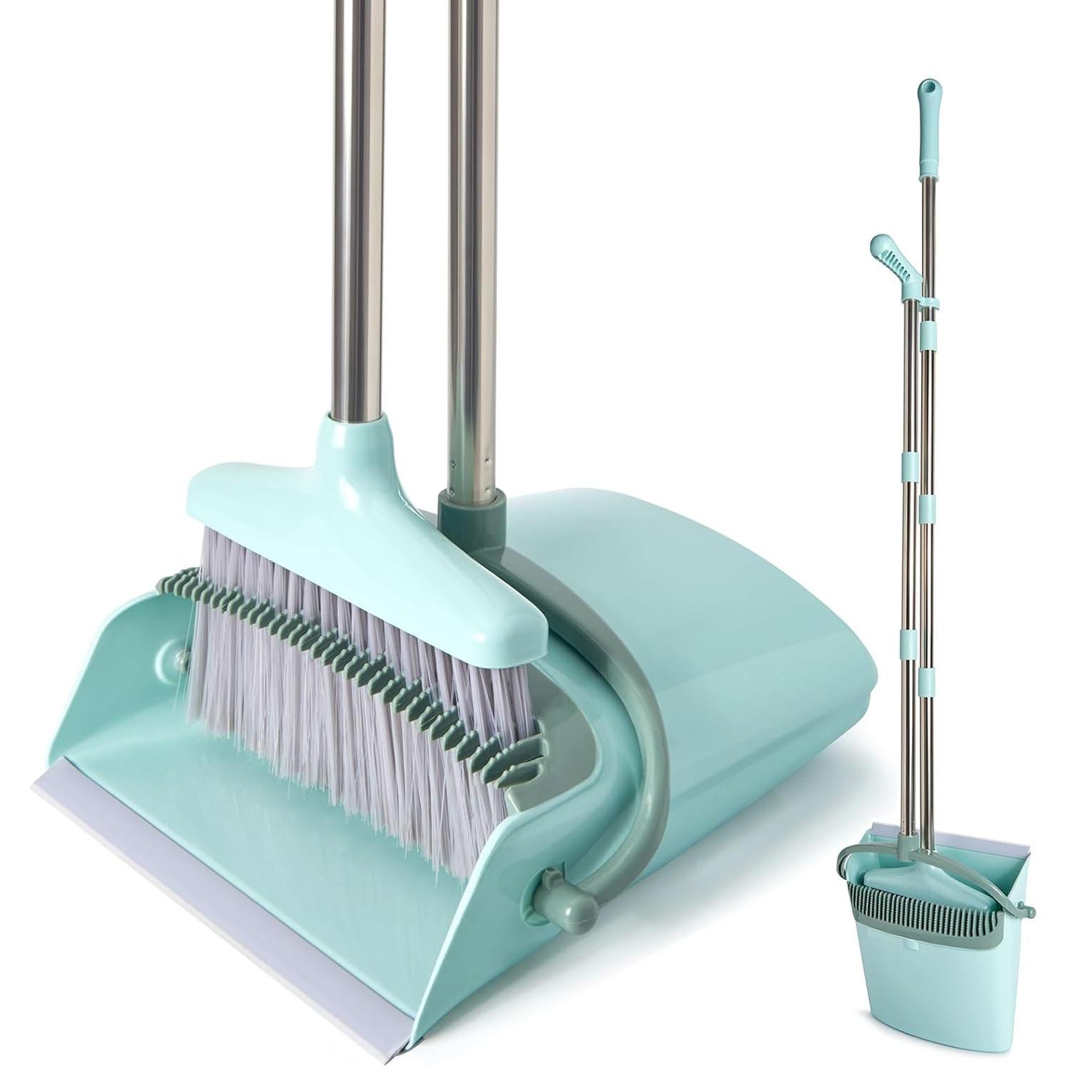 Broom and Dustpan Set with Cleaning Teeth for $11.99