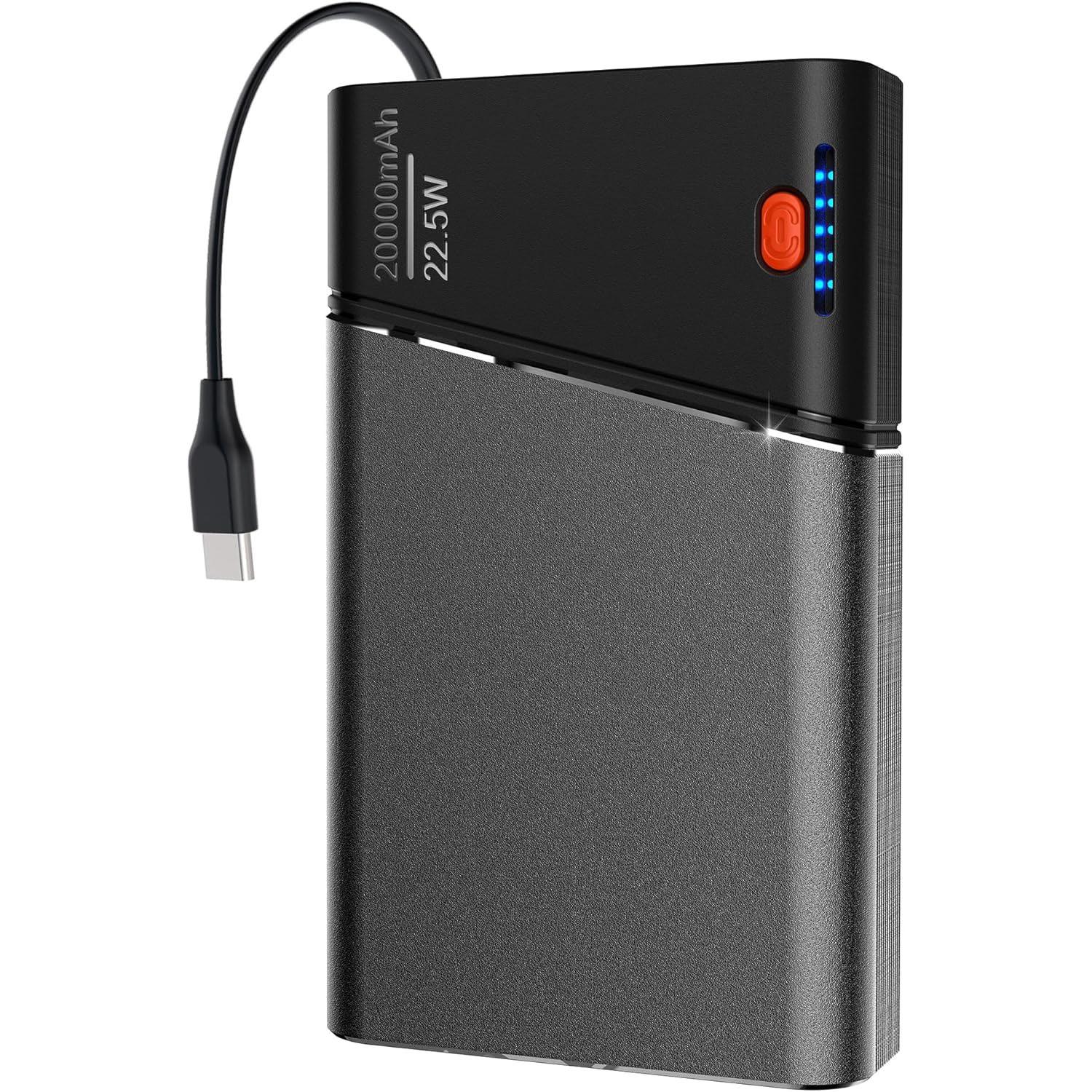Kesguar 20000mAh 22.5w PD USB-C Power Bank Charger for $13.49