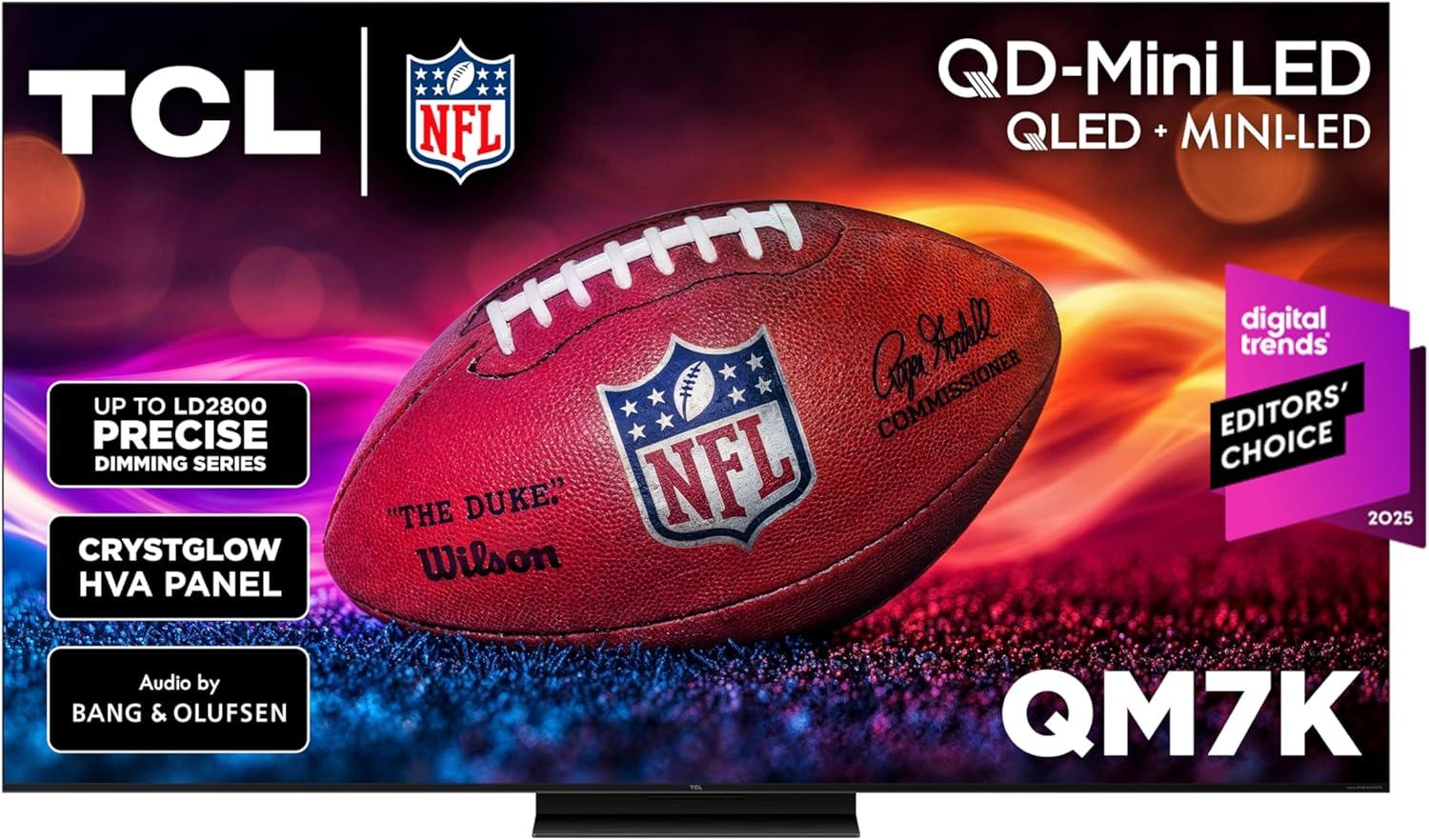 55in TCL QM7K Mini LED 4K Google TV for $597.99 Shipped
