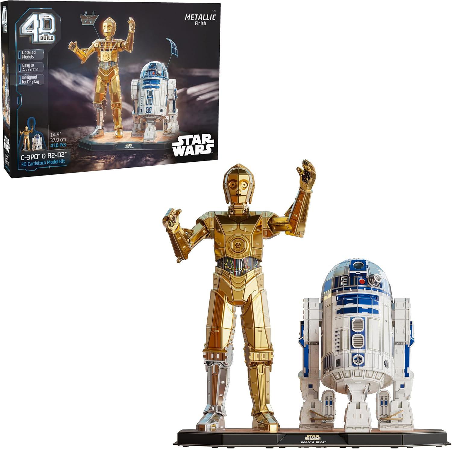 4D Build Star Wars C3PO and R2D2 3D Model Kit for $26.72