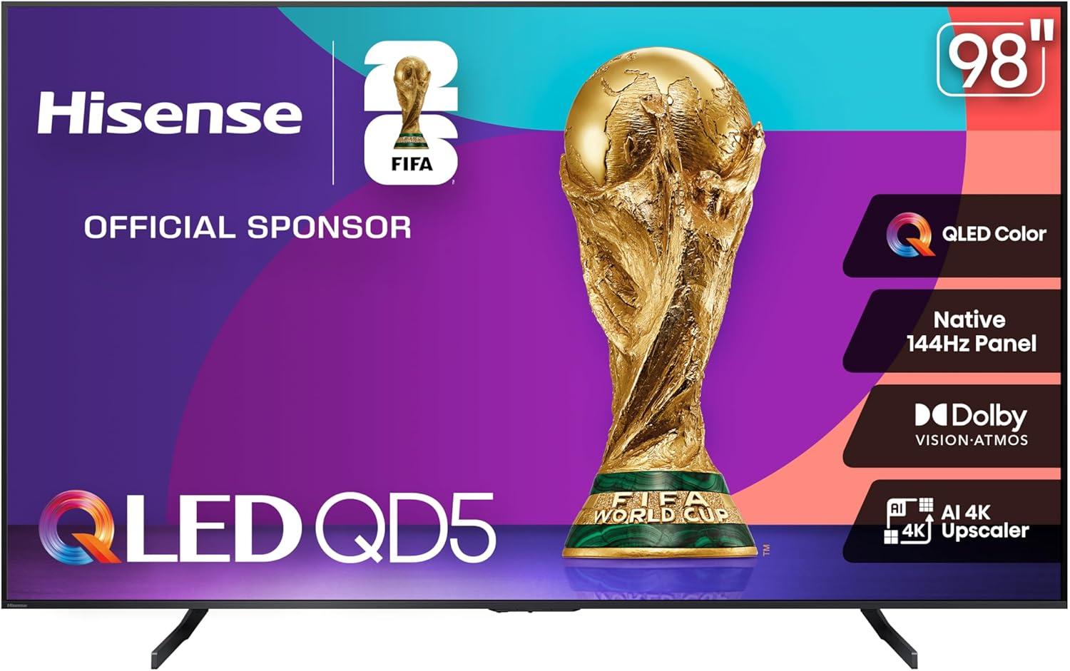 98in Hisense QD5 98QD5QG QLED 4K Google TV for $999.99 Shipped