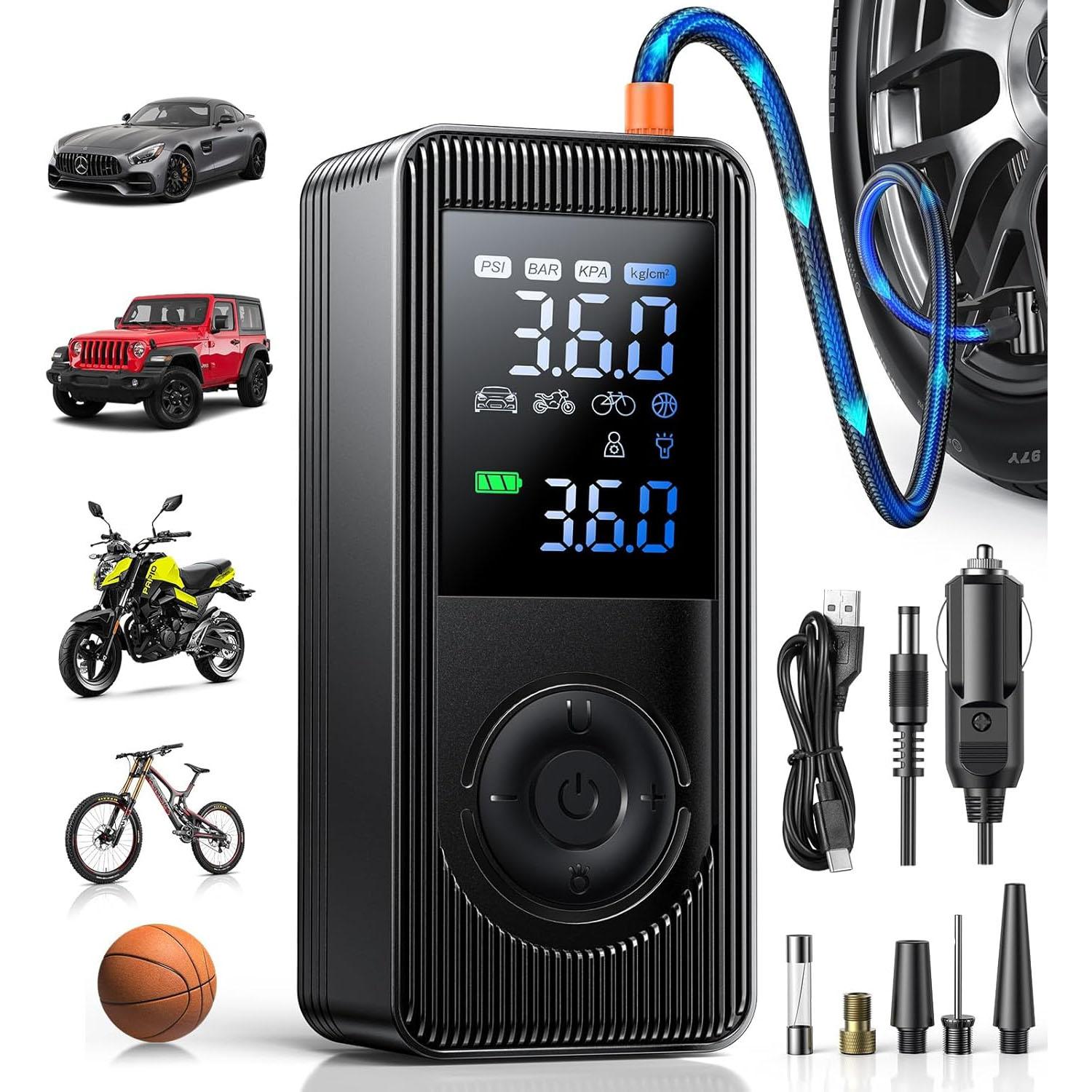 Xeitin Tire Inflator Portable Air Compressor for $12.99 Shipped