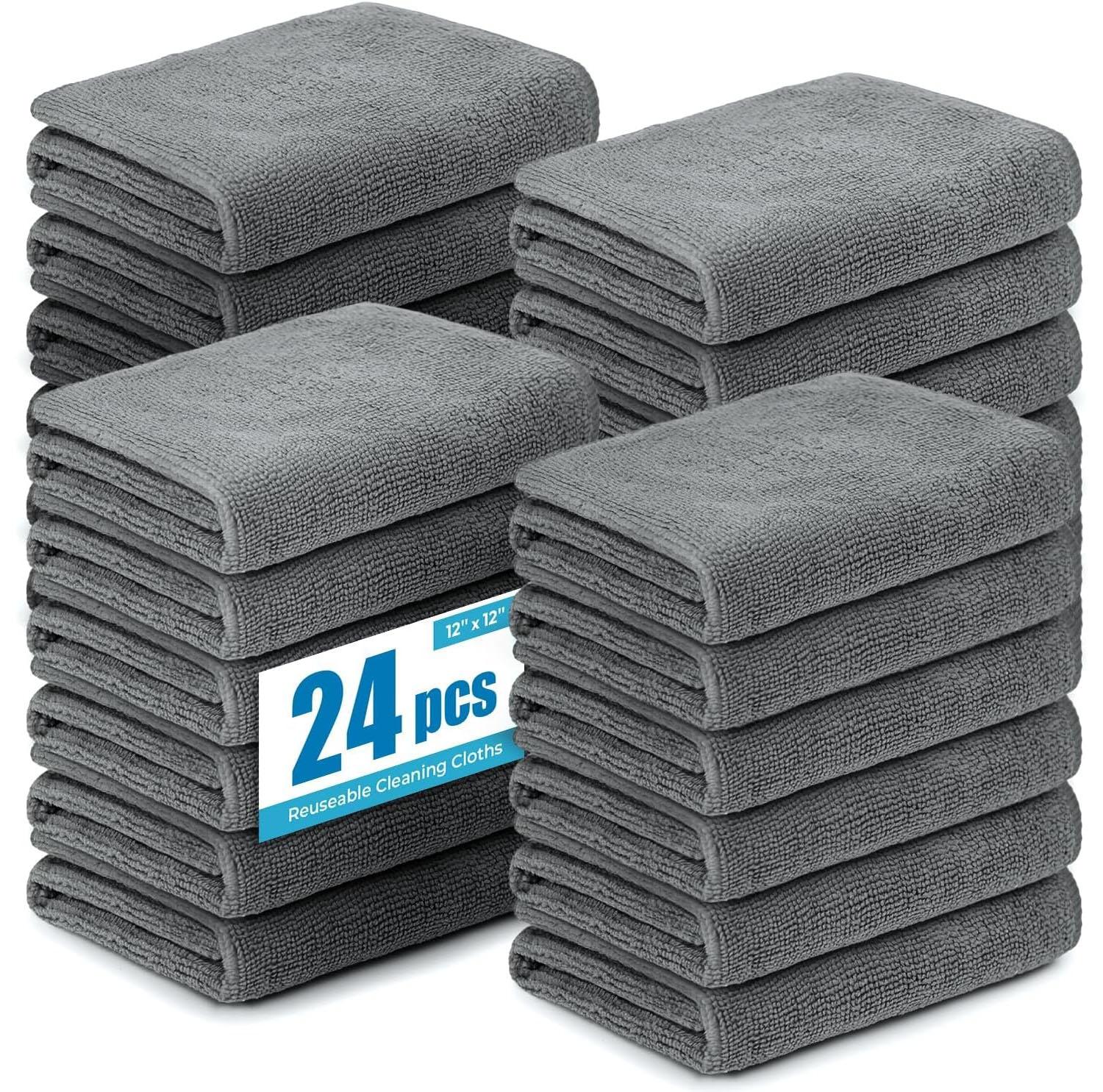 Tekswip Microfiber Cleaning Cloths 24 Pack for $5.99