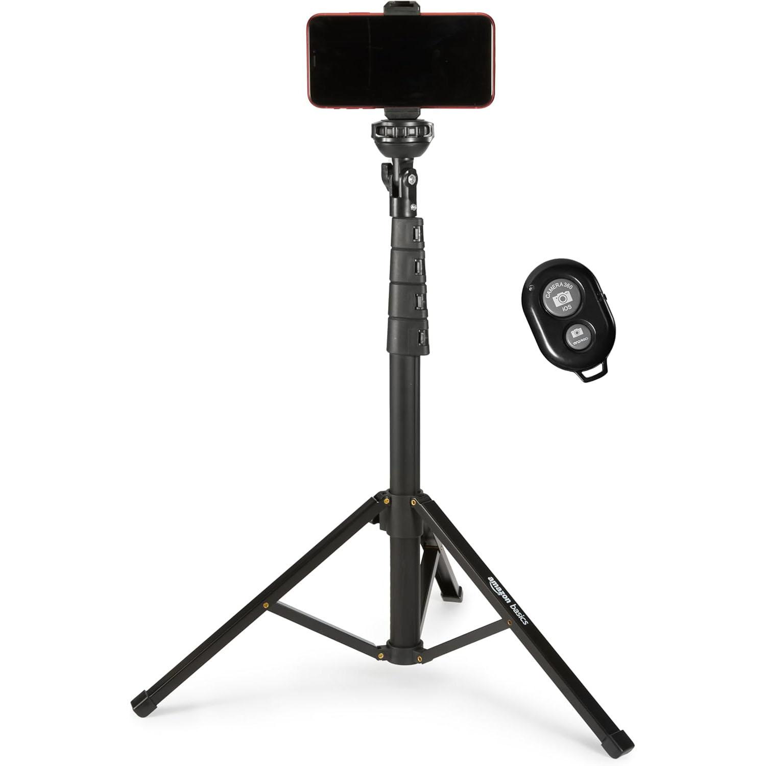 Amazon Basics 64in Extendable Tripod for $15.19