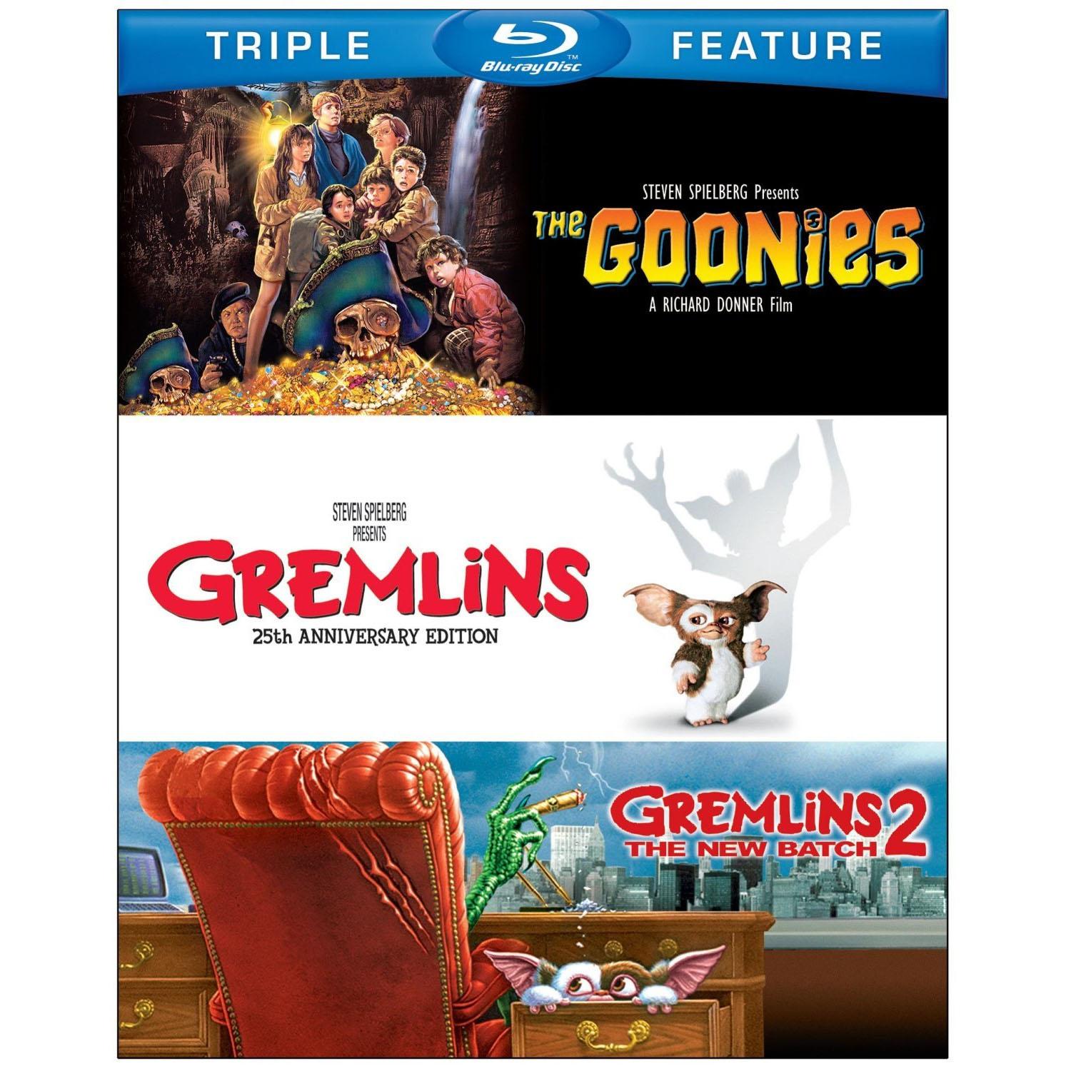 The Goonies + Gremlins + Gremlins 2 Blu-ray for $8.99