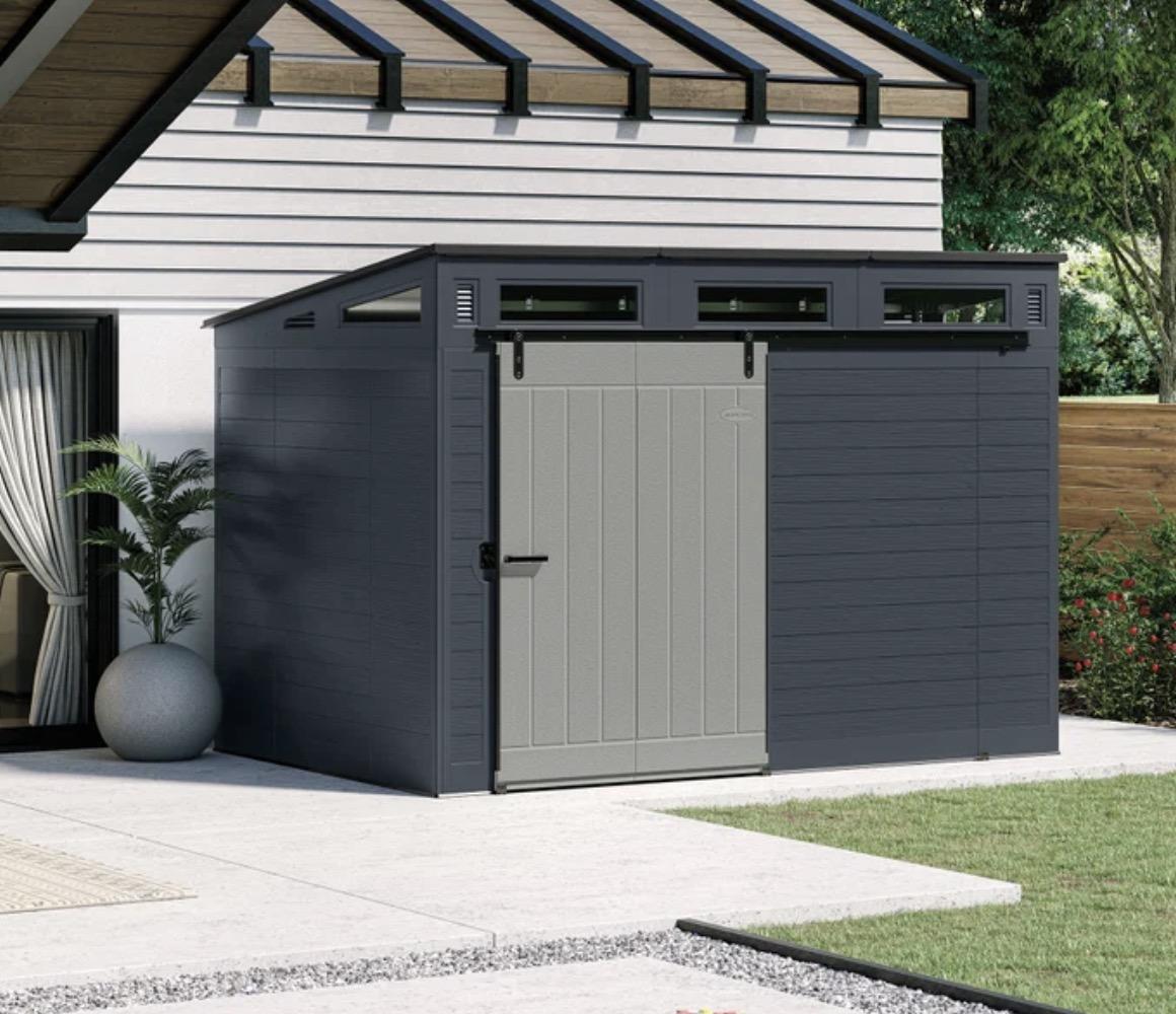 Suncast Modernist Sliding Door Storage Shed for $999.99 Shipped