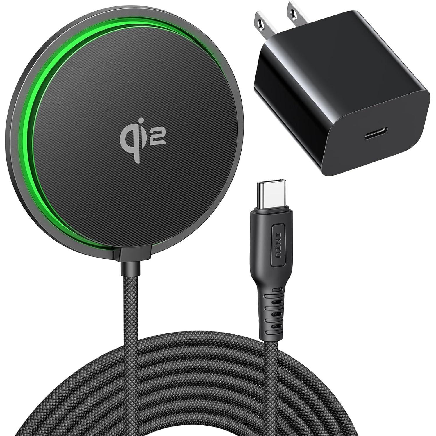 Iniu Qi2 Magnetic Wireless Charger for $10.09