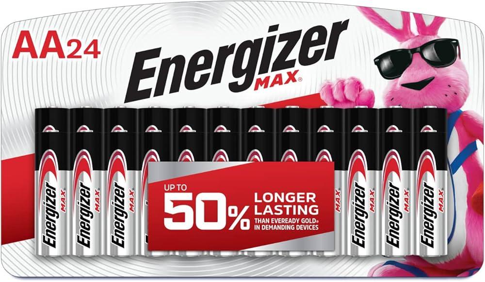 Energizer Max AA Alkaline Batteries 24 Pack for $9.99