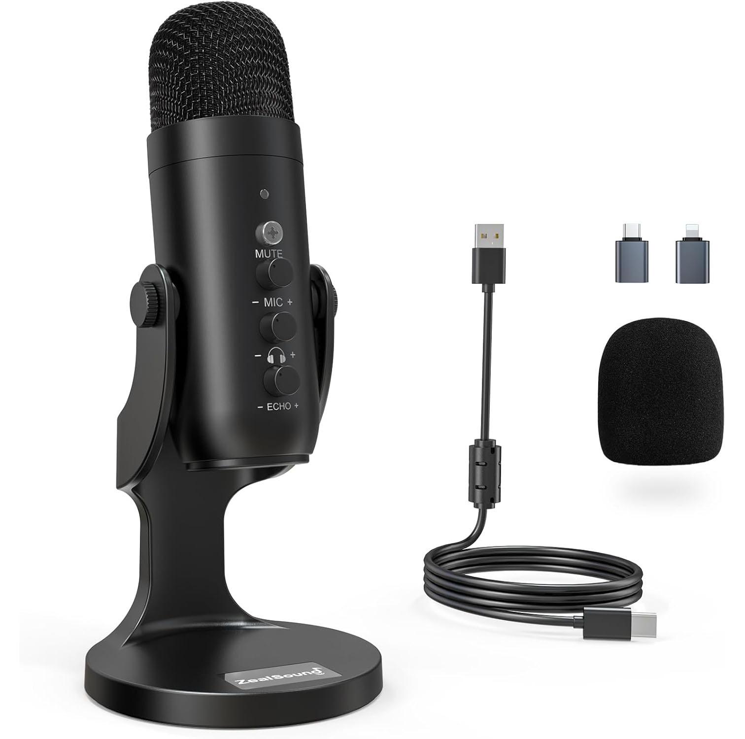 ZealSound USB Condenser Microphone for $16.47