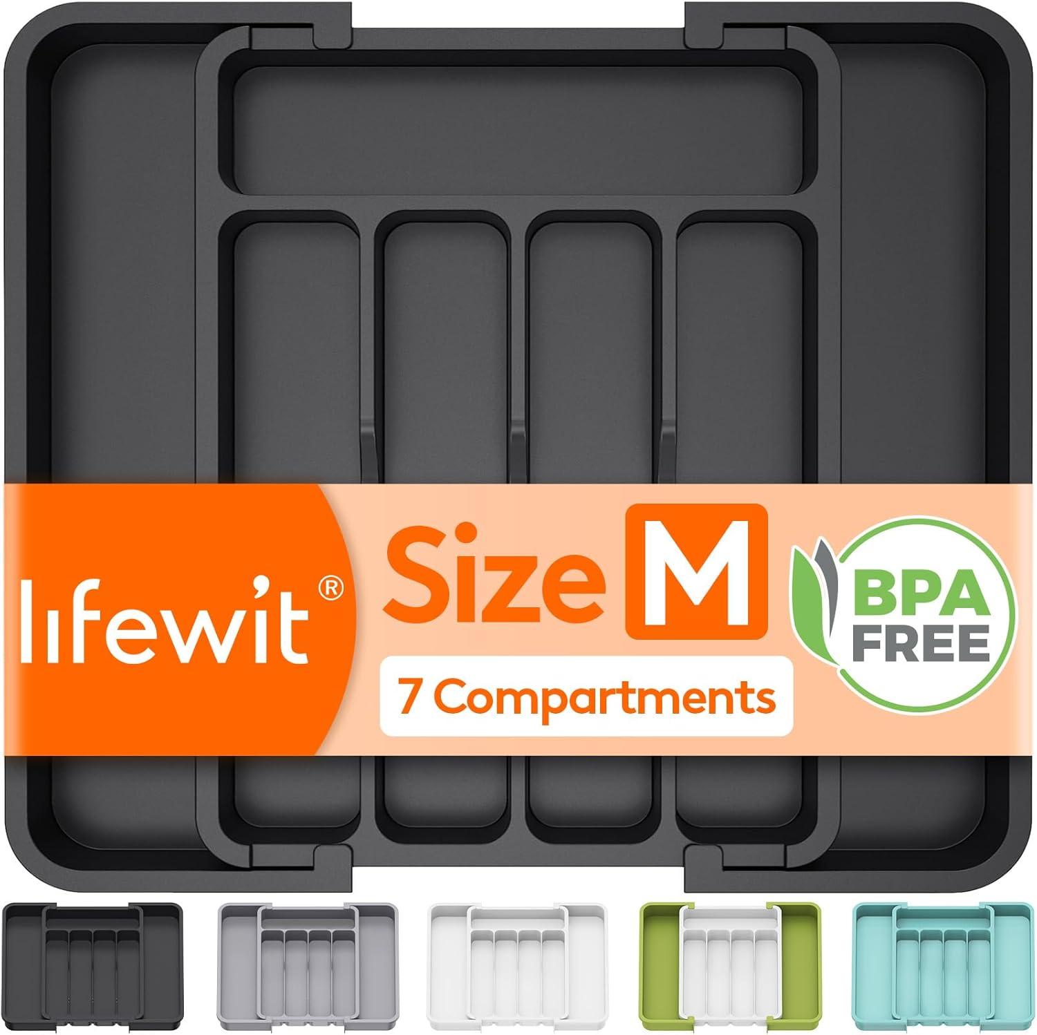 Lifewit Silverware Drawer Organizer for $2.99
