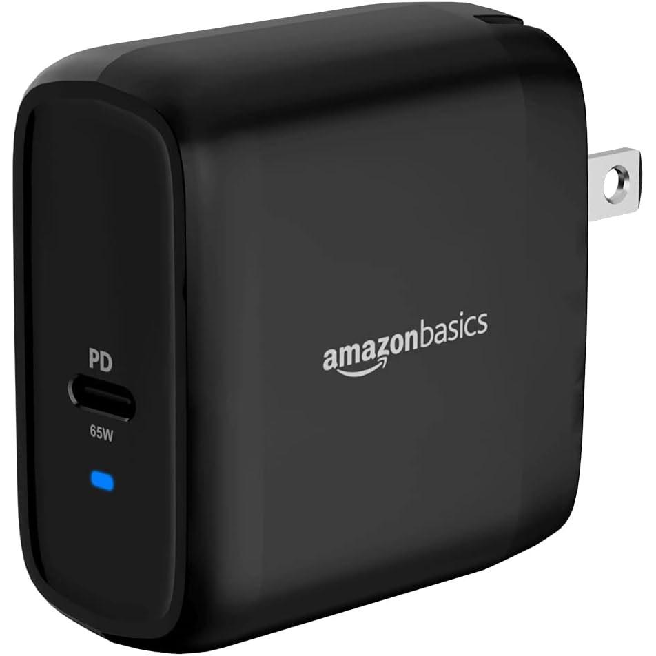 Amazon Basics 65W GaN USB-C Wall Charger for $14.99