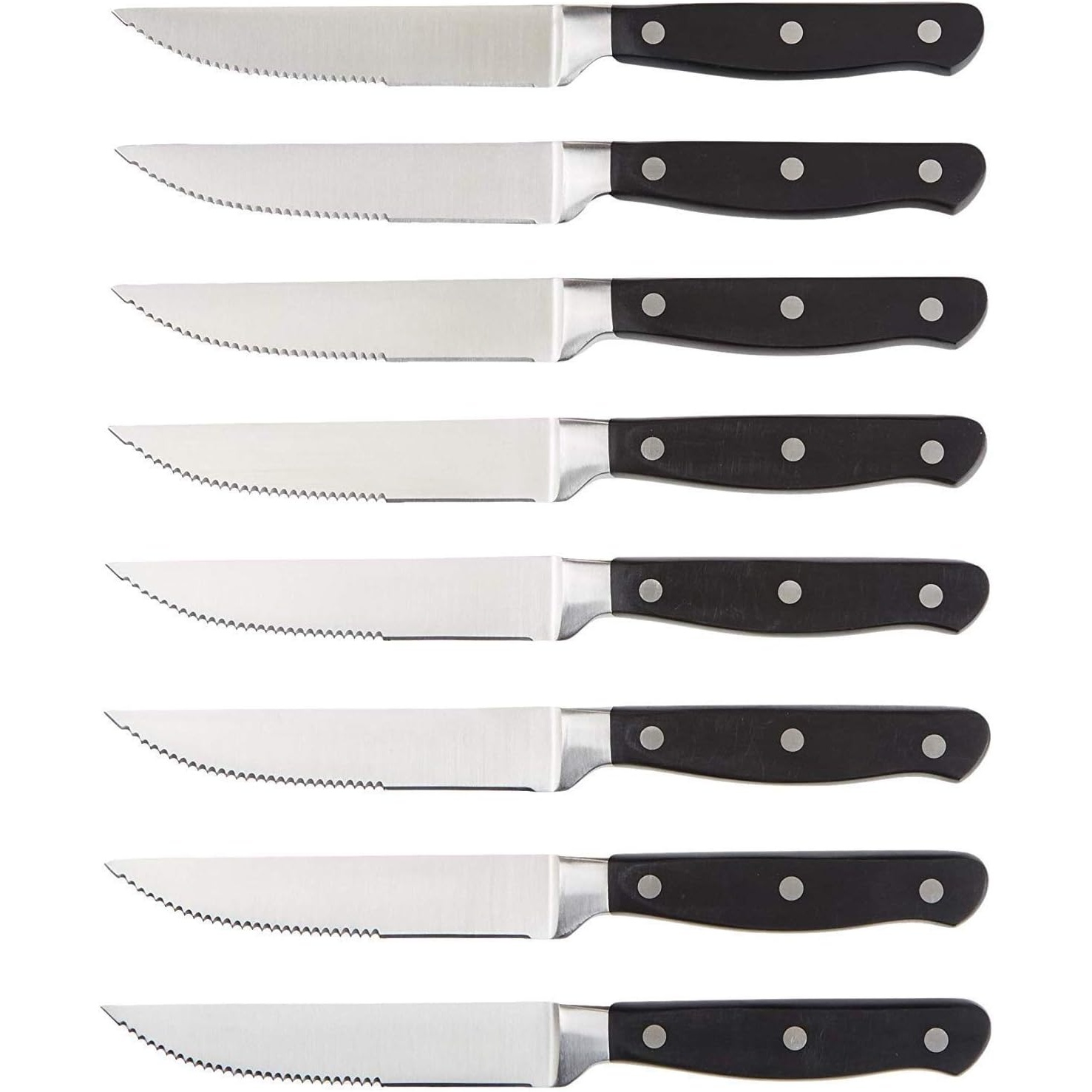 Amazon Basics 8-Piece Full Tang Steak Knife Set for $15.73