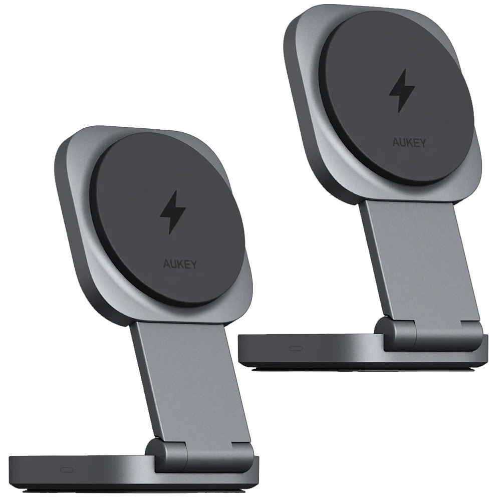 Aukey Magfusion Qi2 2-in-1 Foldable Charger 2 Pack for $29.99 Shipped