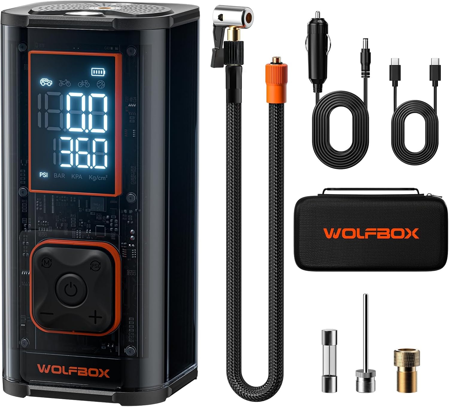 Wolfbox 150PSI Tire Inflator Portable Air Compressor for $37 Shipped