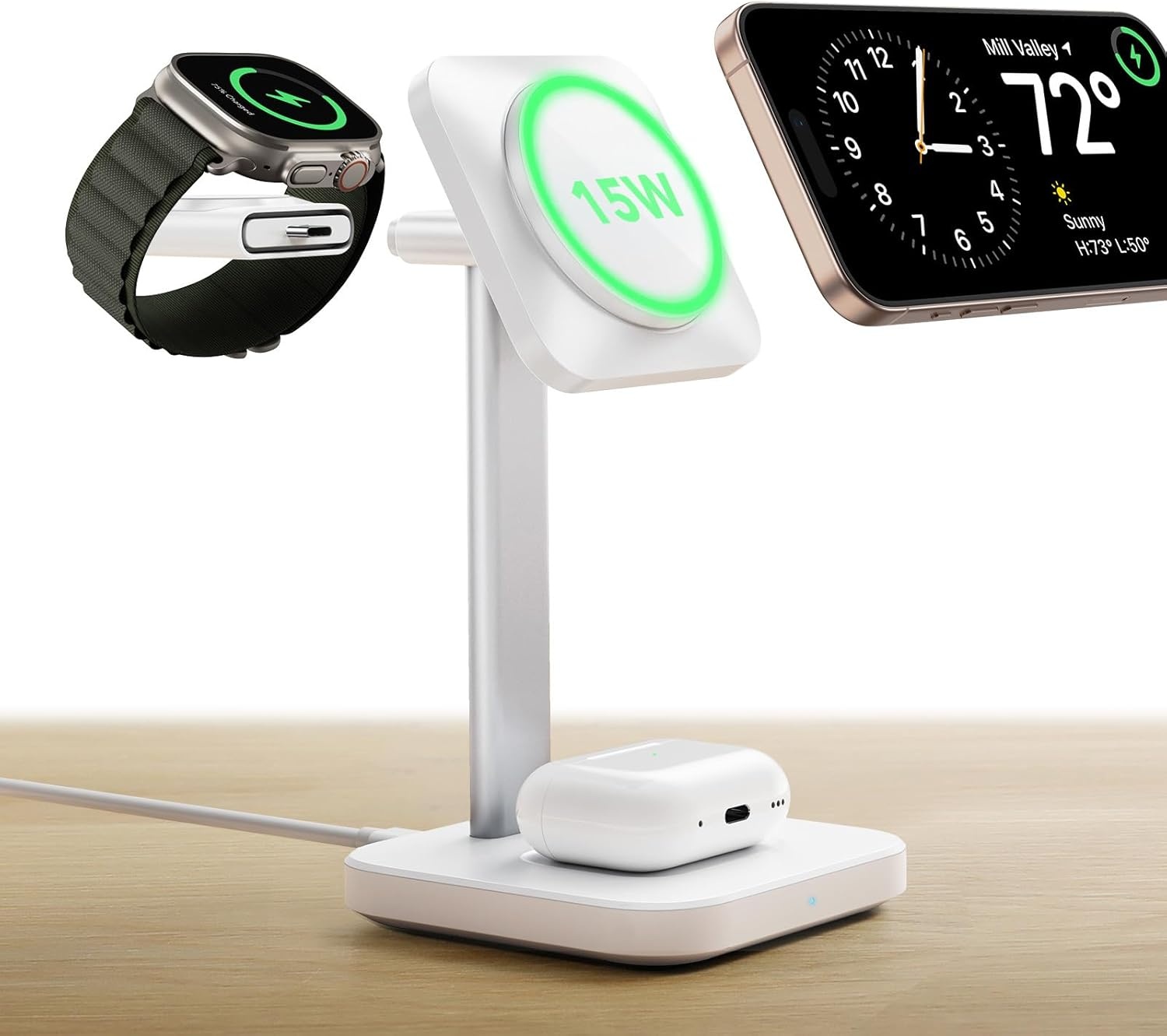 ESR 3-in-1 iPhone AirPods Watch Wireless Charging Station for $12.99
