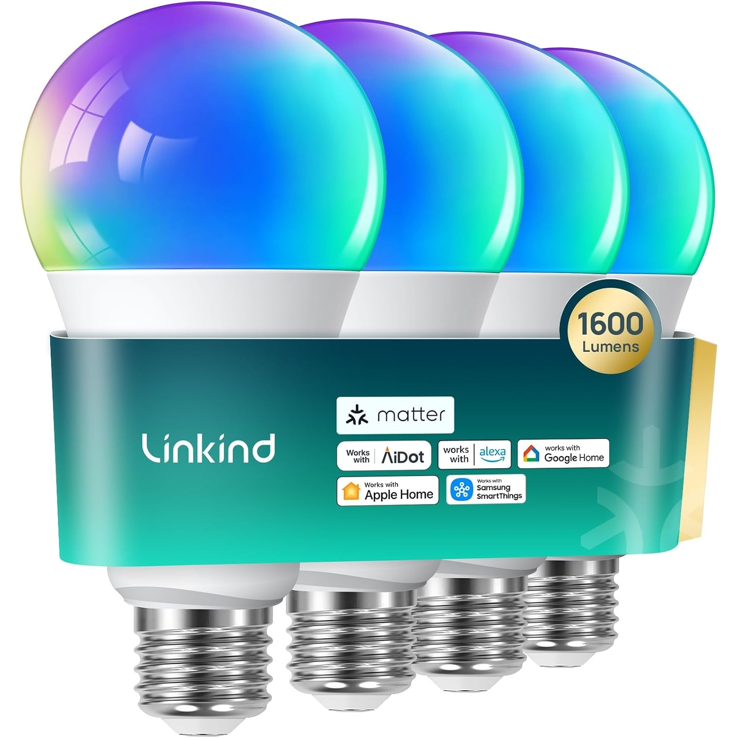 Linkind Matter Smart Light Bulb 4 Pack for $19.99 Shipped