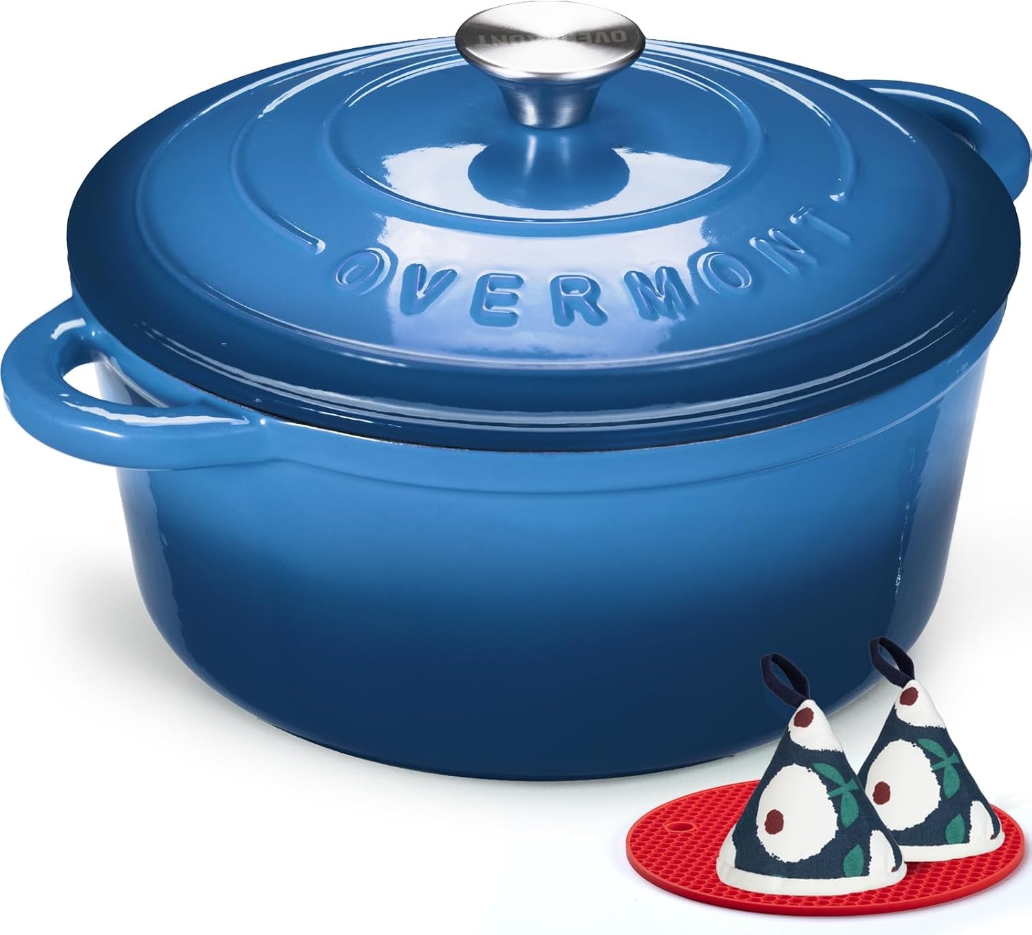 Overmont Enameled 7Qt Cast Iron Dutch Oven Pot for $39.99 Shipped