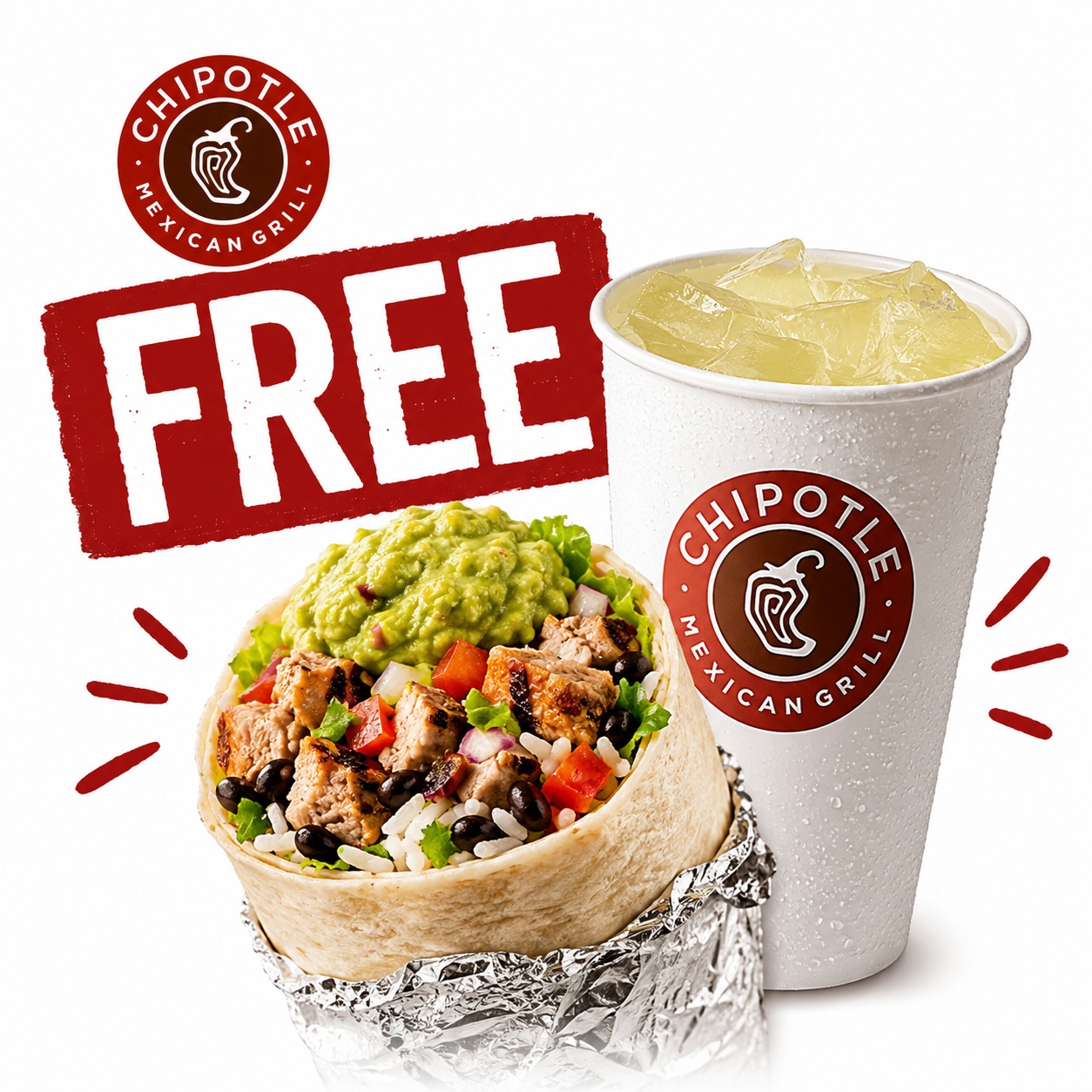 Free Chipotle 100K Burritos on July 19 During Second Soccer Hydration Break