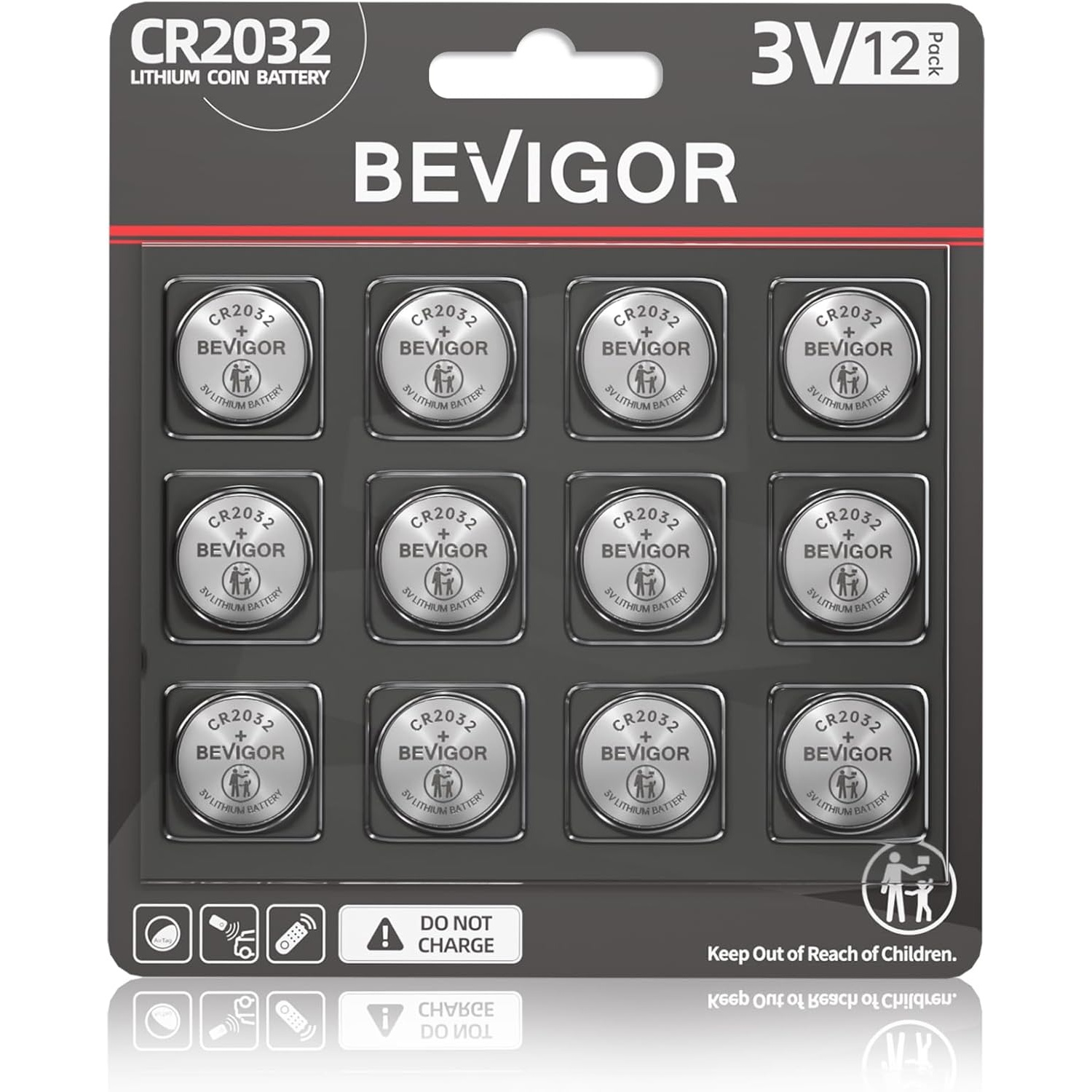 Bevigor Airtag CR2032 3V Coin Battery for $2.99
