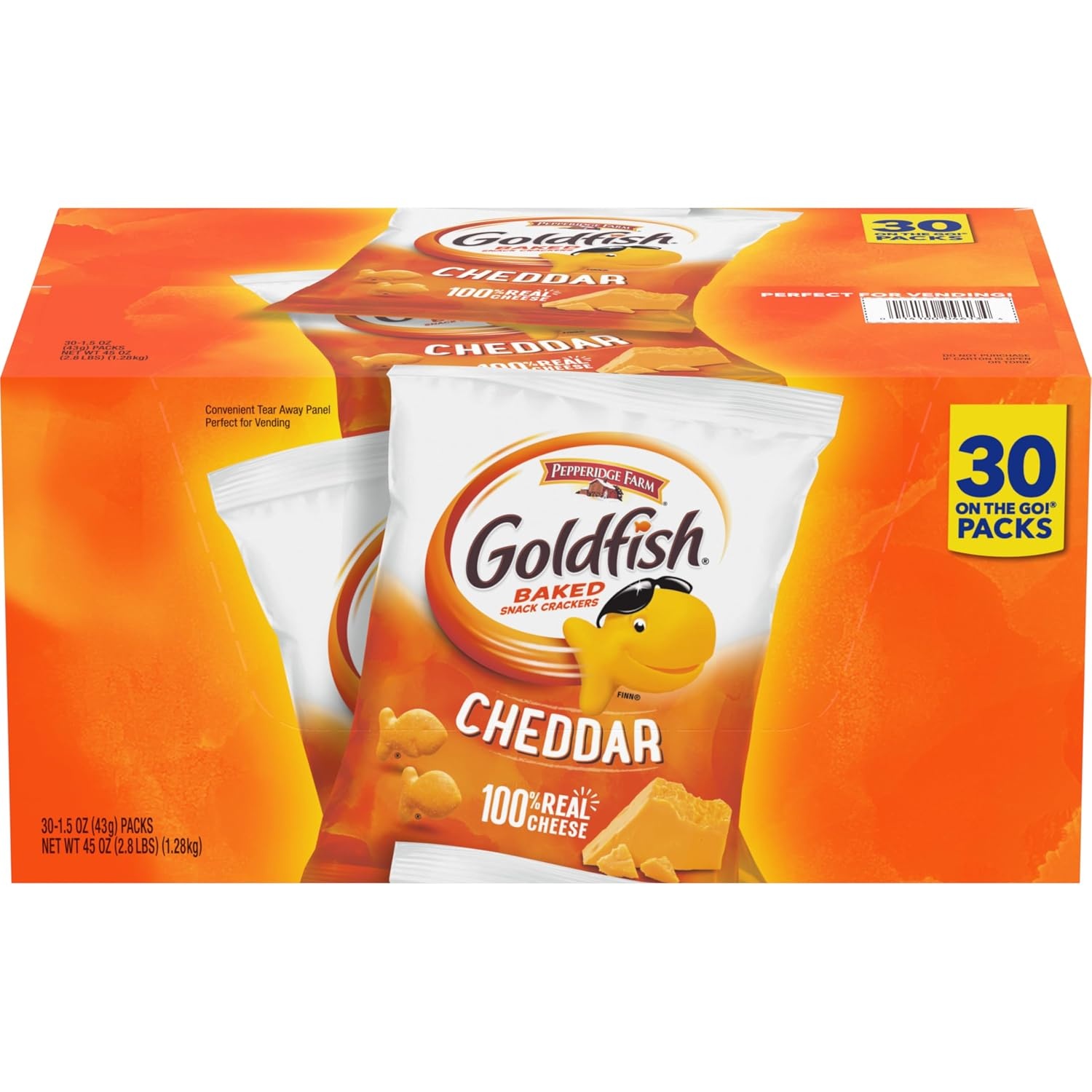 Goldfish Cheddar Crackers Snack 30 Pack for $6.11