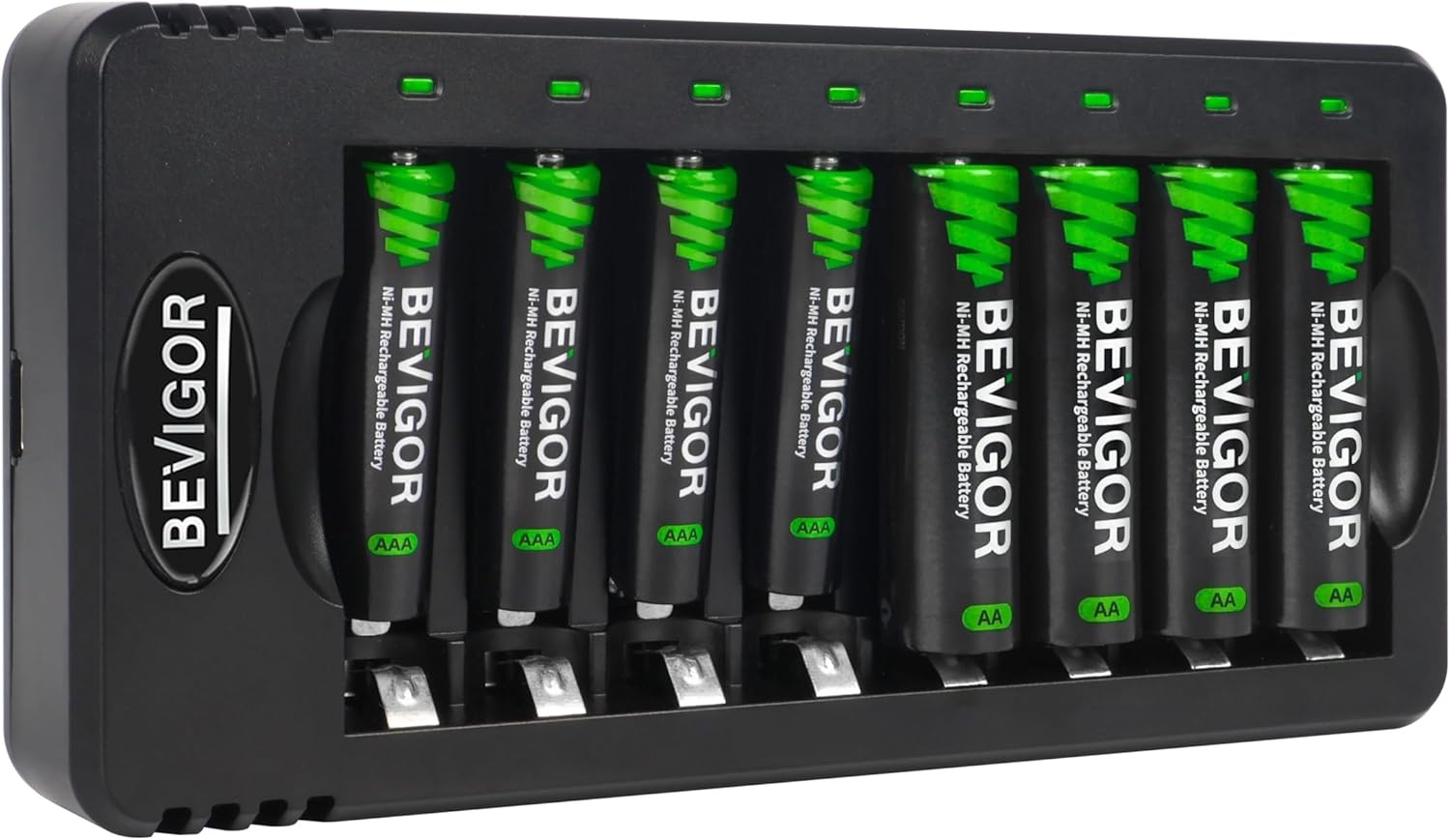 Bevigor Rechargeable AA and AAA Batteries 8 Pack for $9.96