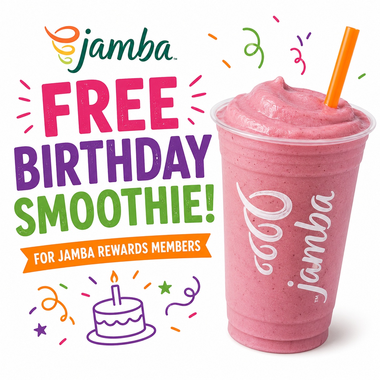 Free Jamba Birthday Smoothie