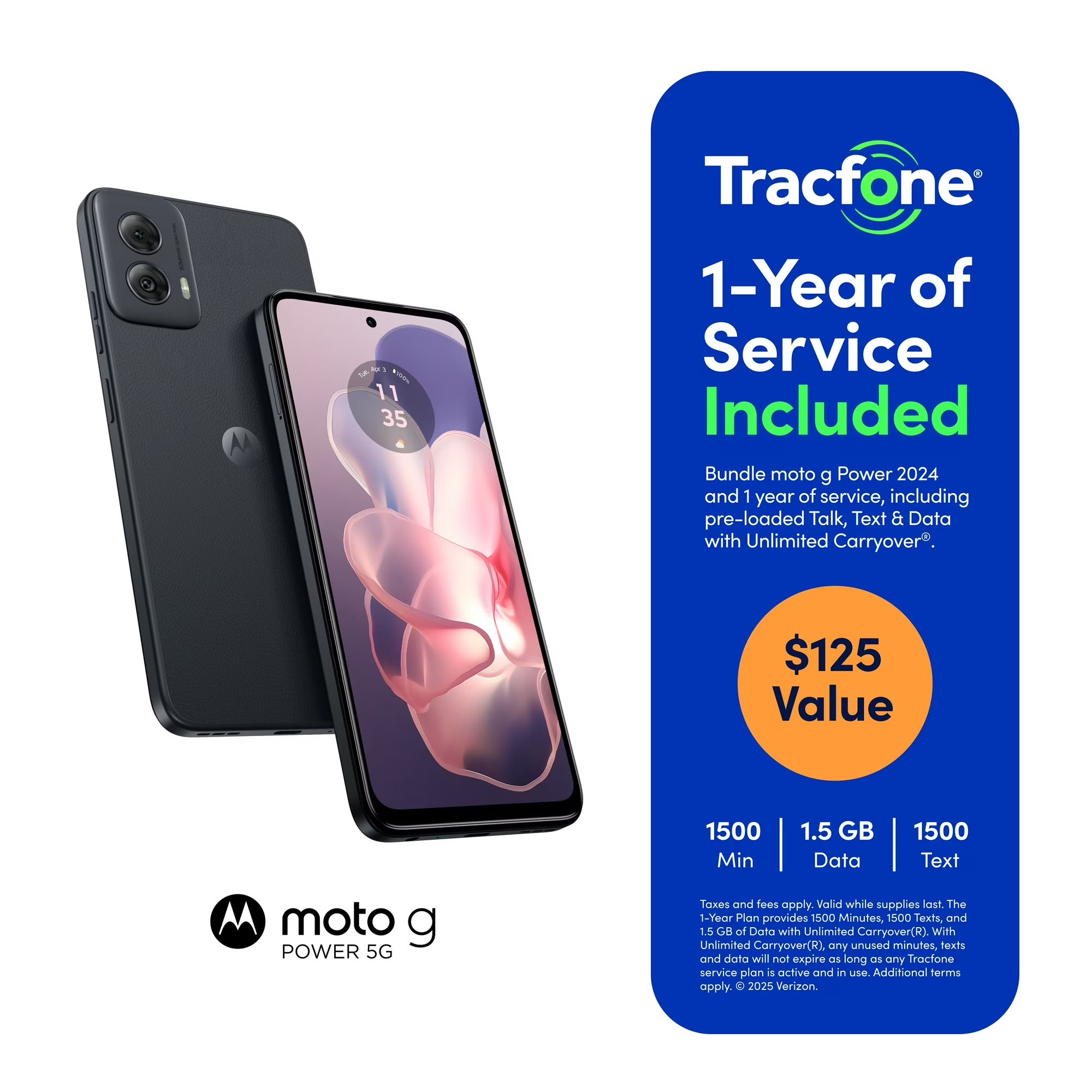 Motorola Moto G Power Tracfone with Year Service for $49.88 Shipped