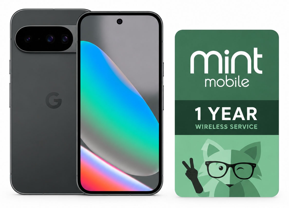Google Pixel 10 Smartphone with Mint Mobile Year Service for $329 Shipped