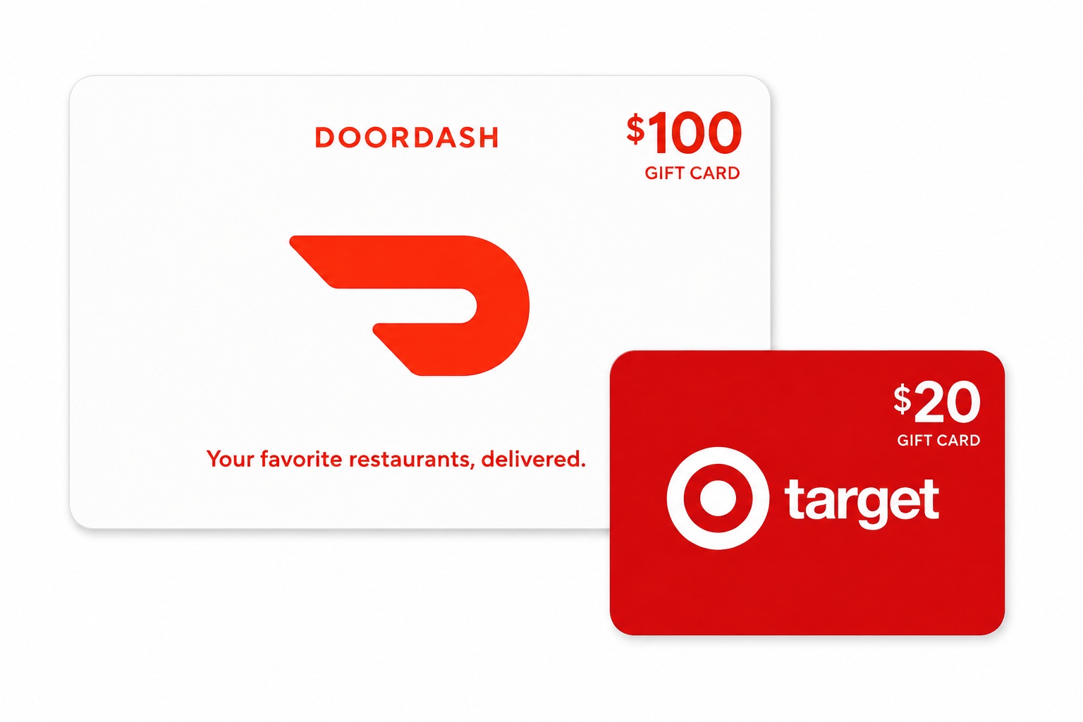 $100 DoorDash Gift Card with $20 Target Gift Card for $100