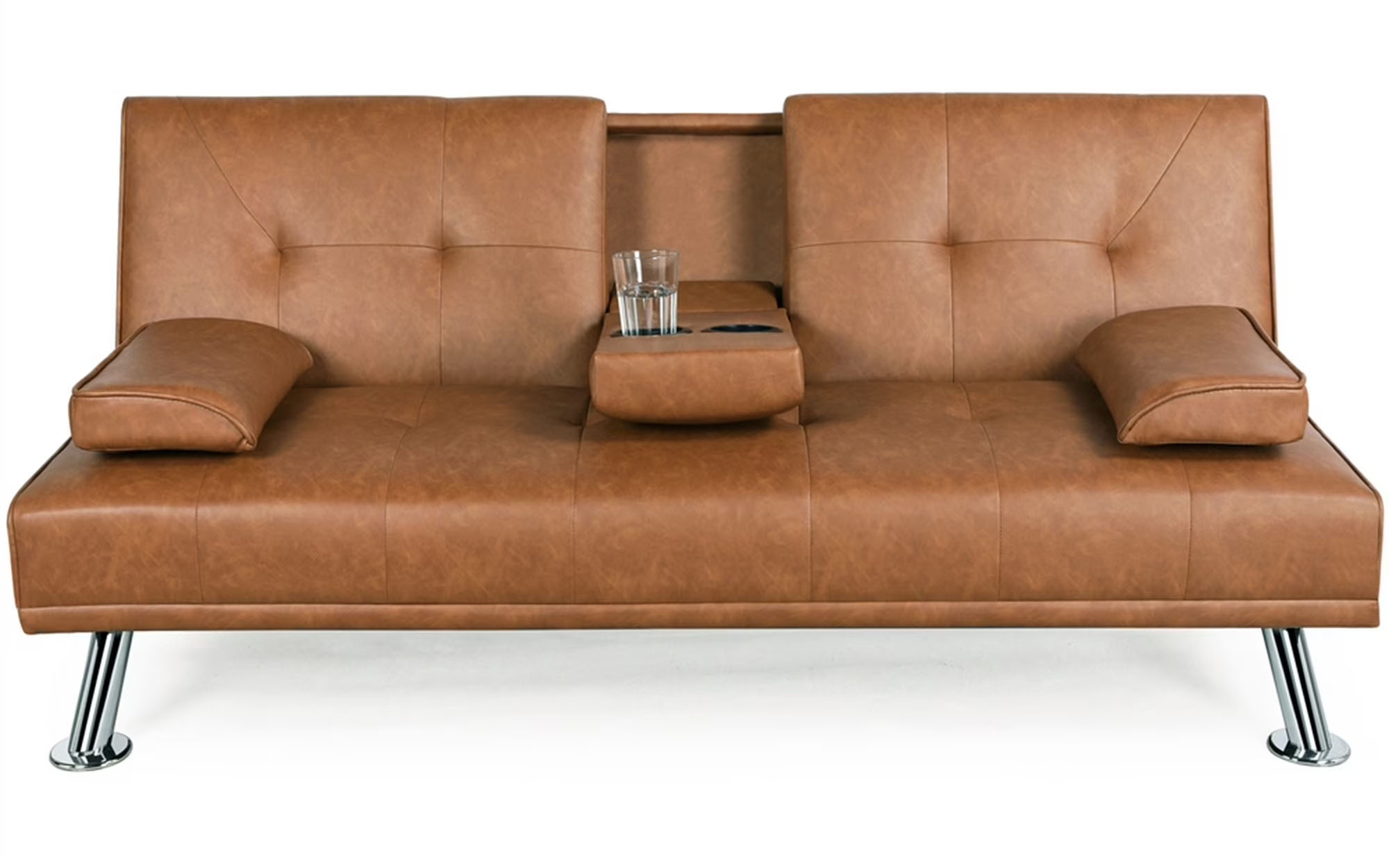 Renwick LuxuryGoods Modern Faux Leather Futon for $63.20 Shipped