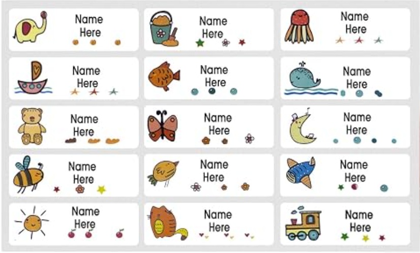 Custom Kids Name Labels Waterproof for $4.47