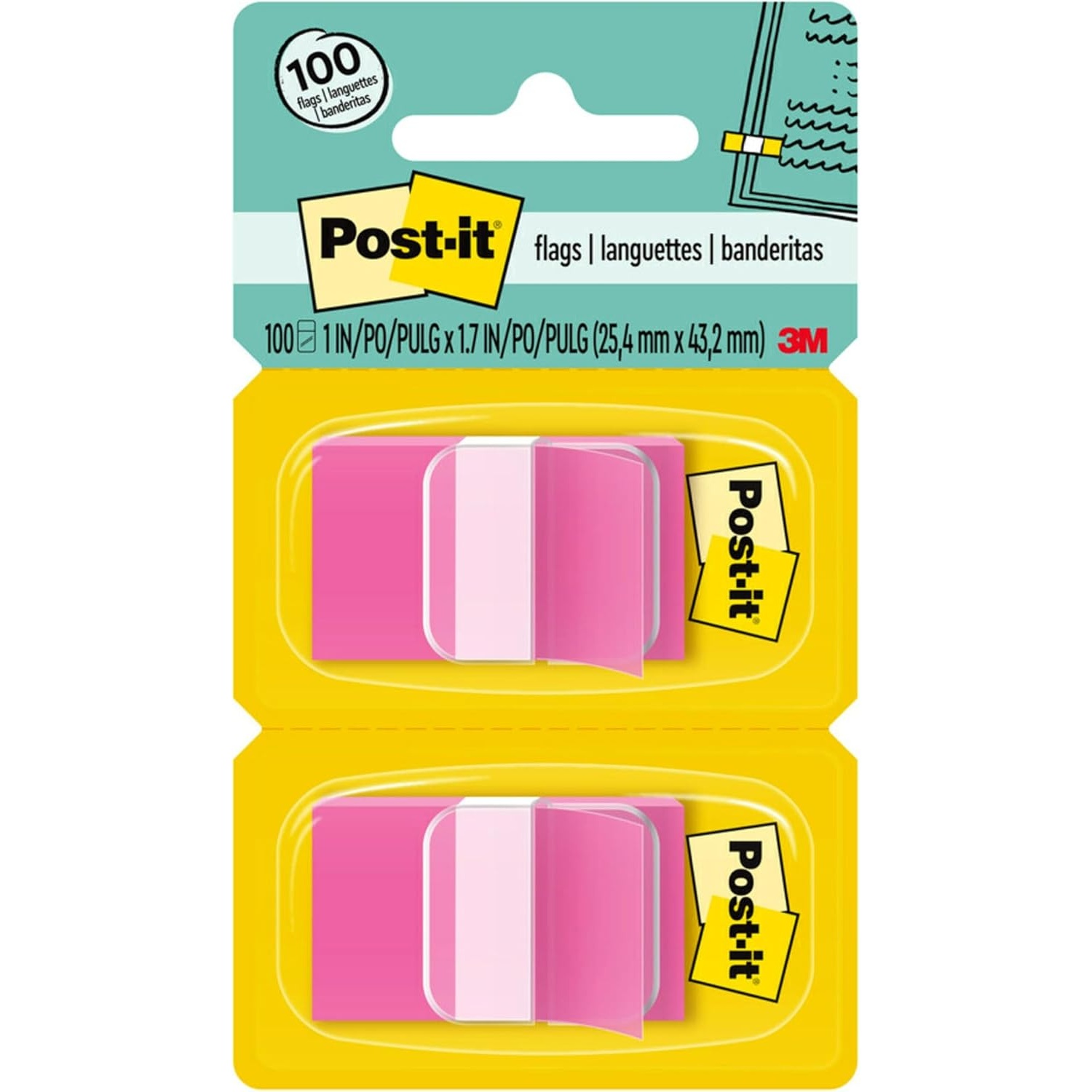 Post-it Flags Pink 2 Dispensers for $2.17