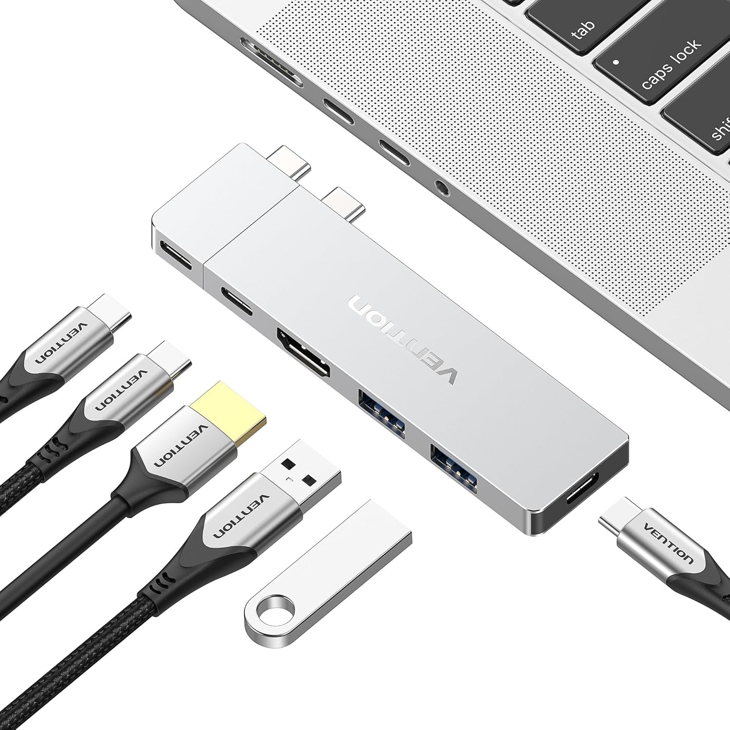 Vention 6-in-2 USB-C Hub for MacBook Neo Air Pro for $14.99