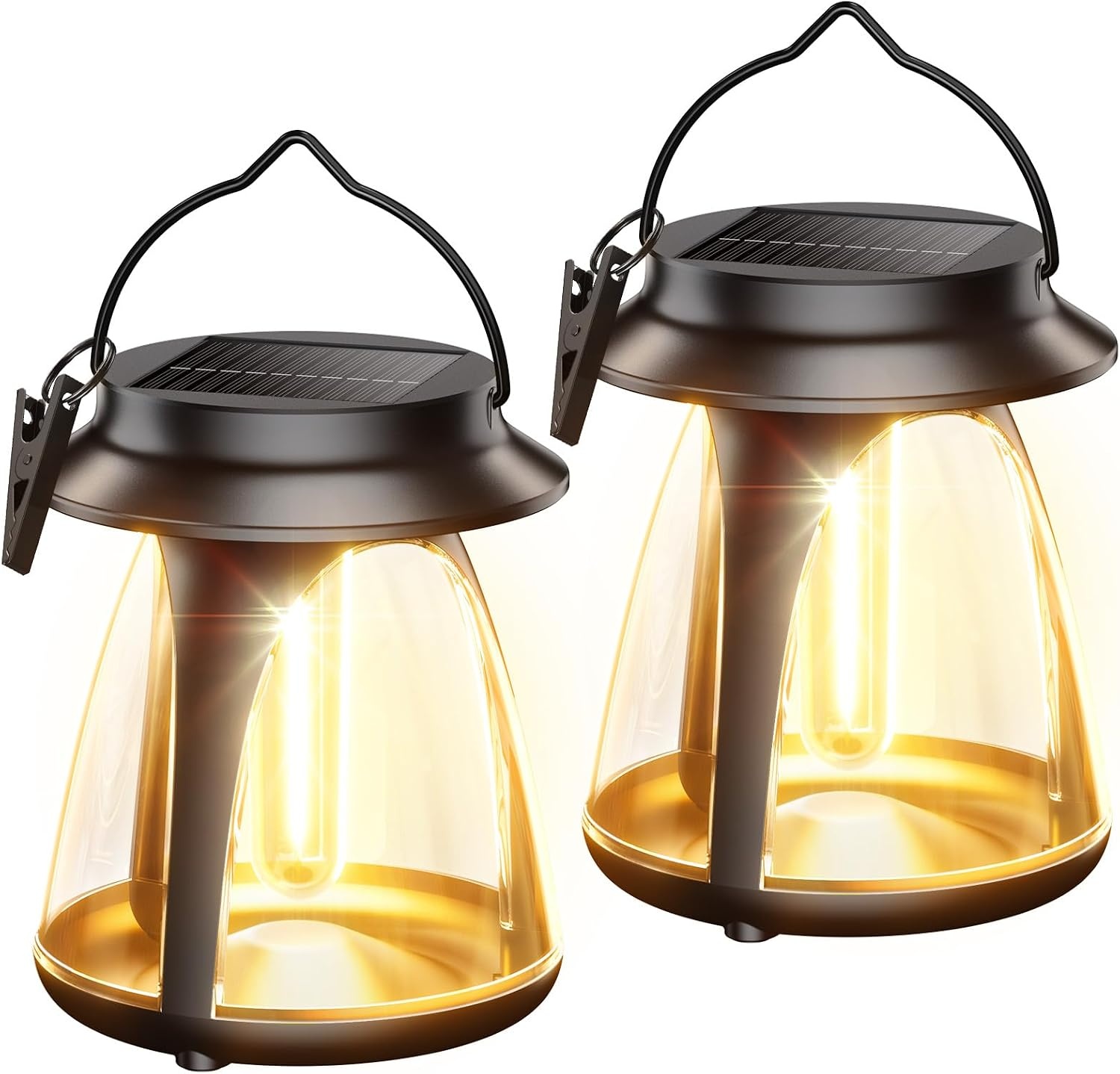 Bucasa Outdoor Hanging Solar Lanterns 2 Pack for $12.99