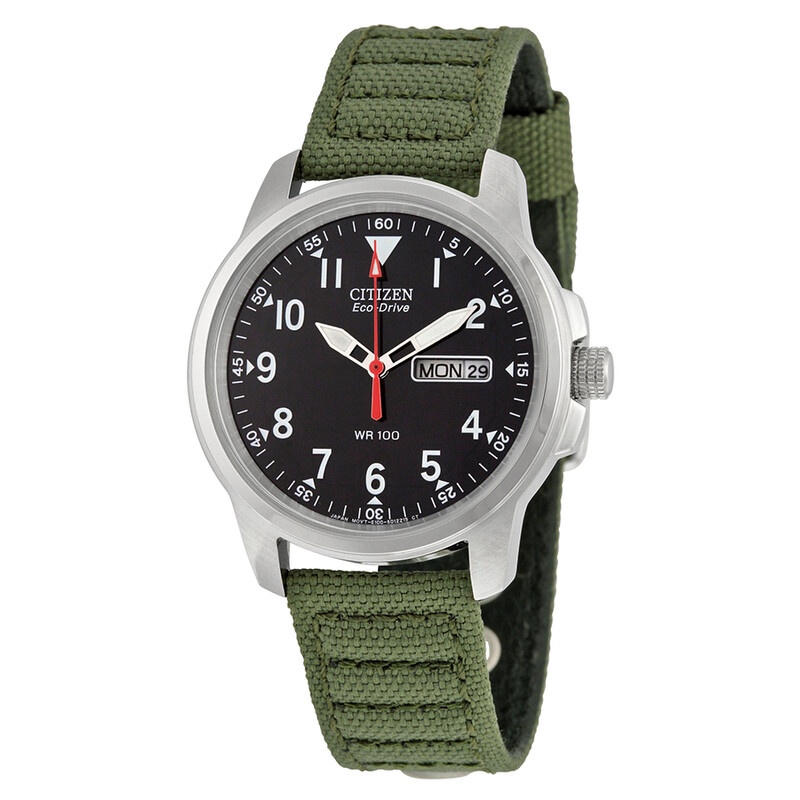 Citizen Strap Eco-Drive 180 Day Date Mens Watch for $114 Shipped