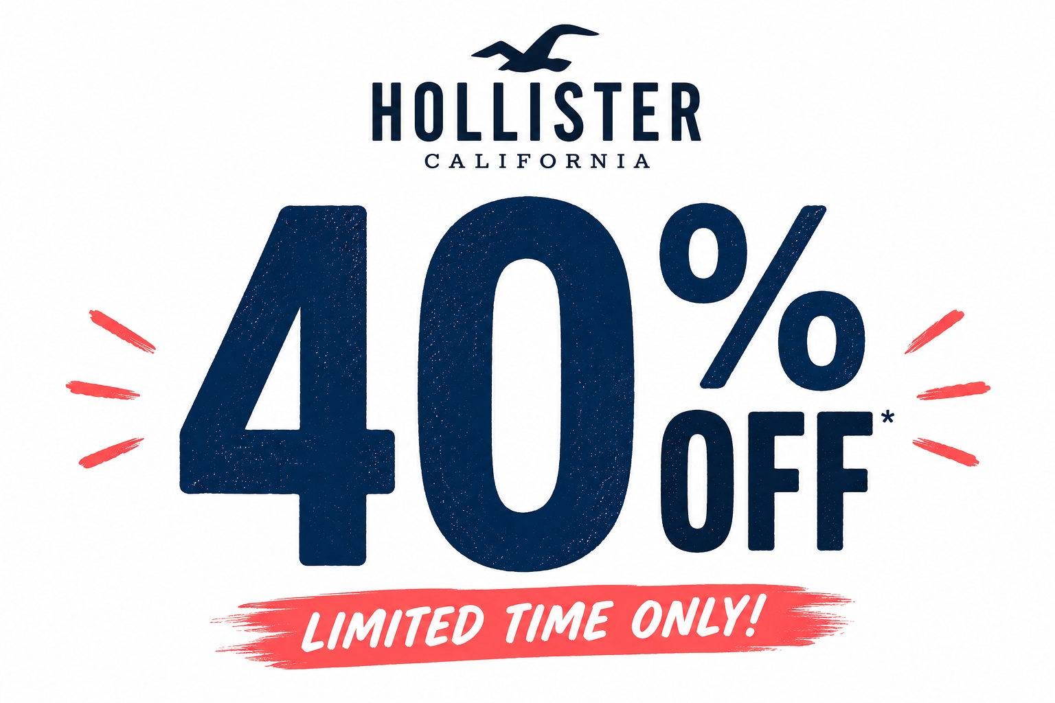 Hollister Sitewide Up to 40% Off