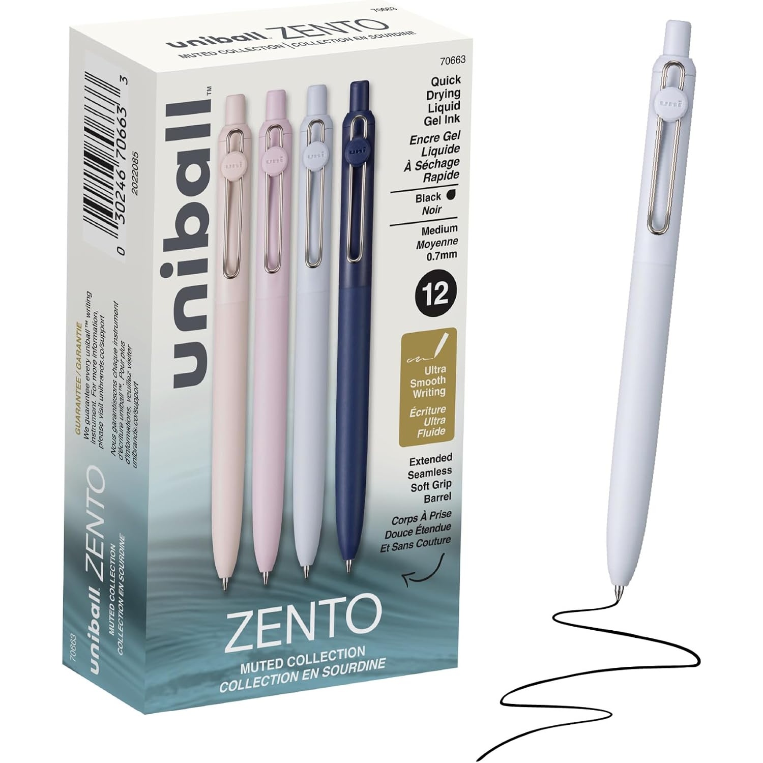 uniball Zento Gel Pens Black Ink 12 Pack for $10.17