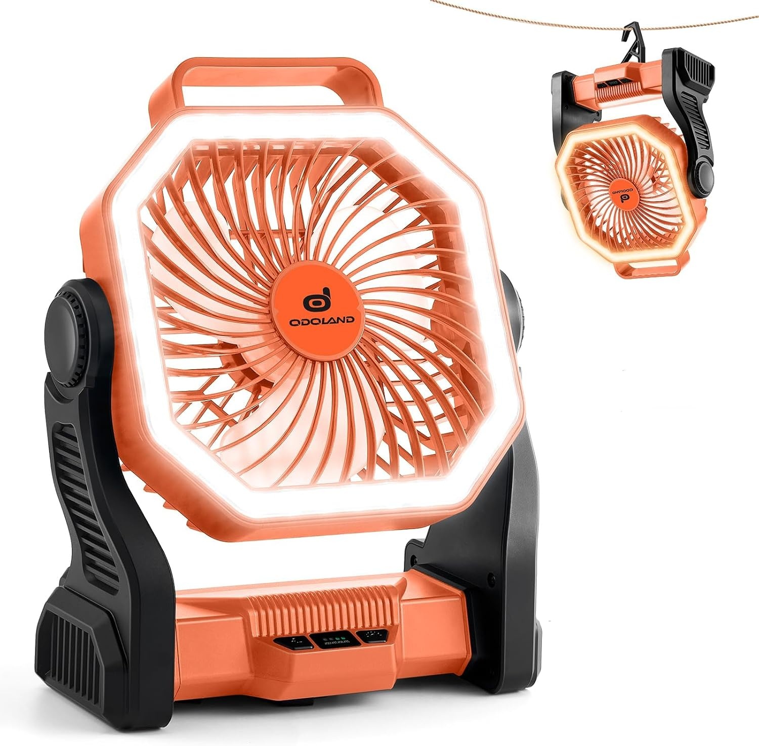 Odoland Portable Rechargeable Fan with Lantern for $14.99