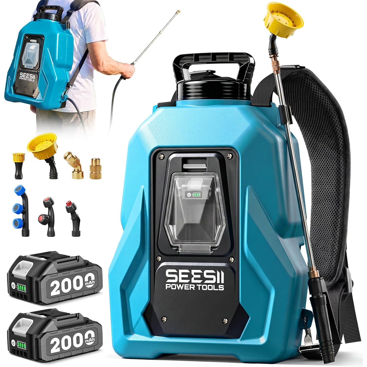 Seesii Backpack Sprayer Battery Pressure Wand for $71.99 Shipped