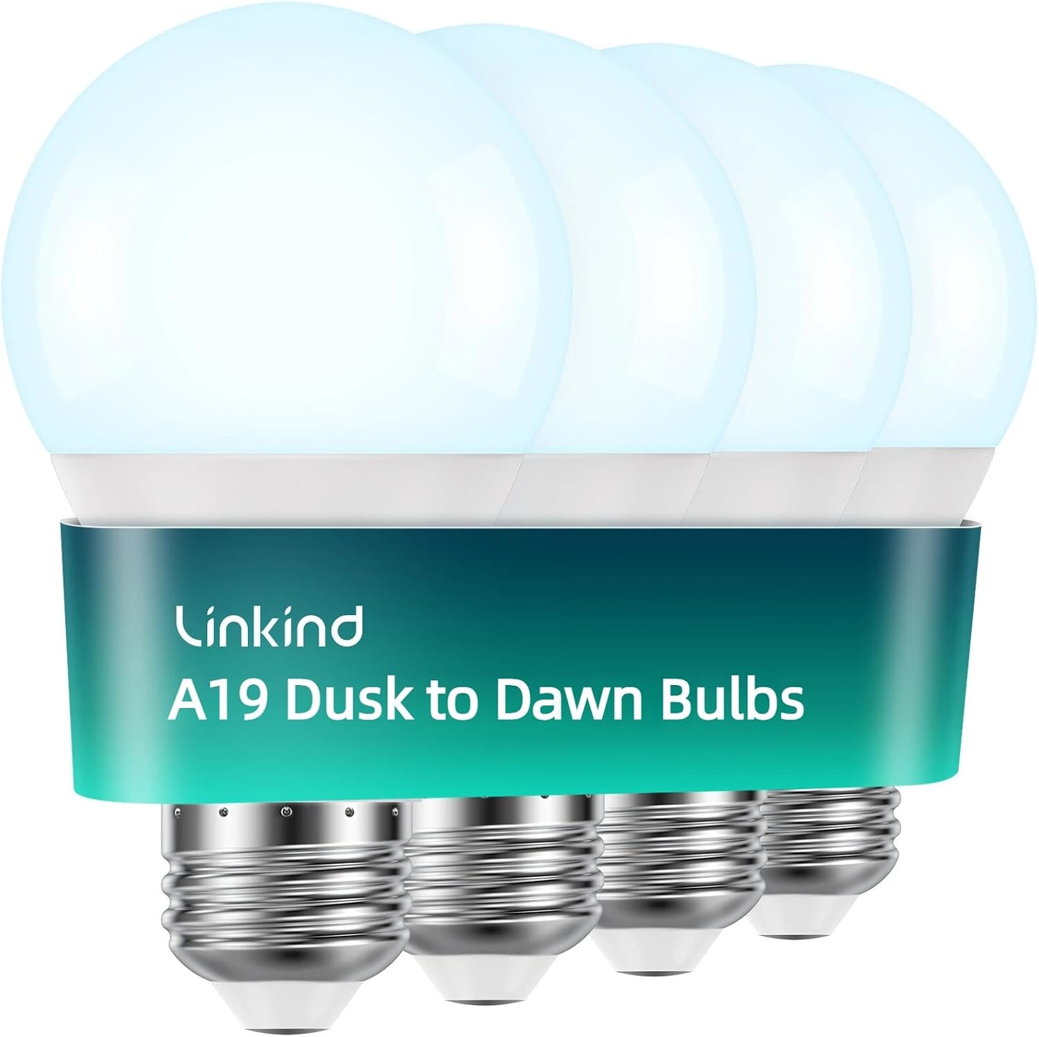 Linkind Dusk to Dawn Light Bulbs 4 Pack for $7.49