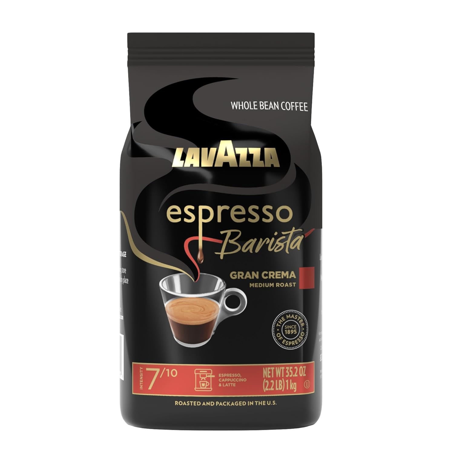 Lavazza Espresso Barista Gran Crema Whole Bean Coffee Blend for $13.49