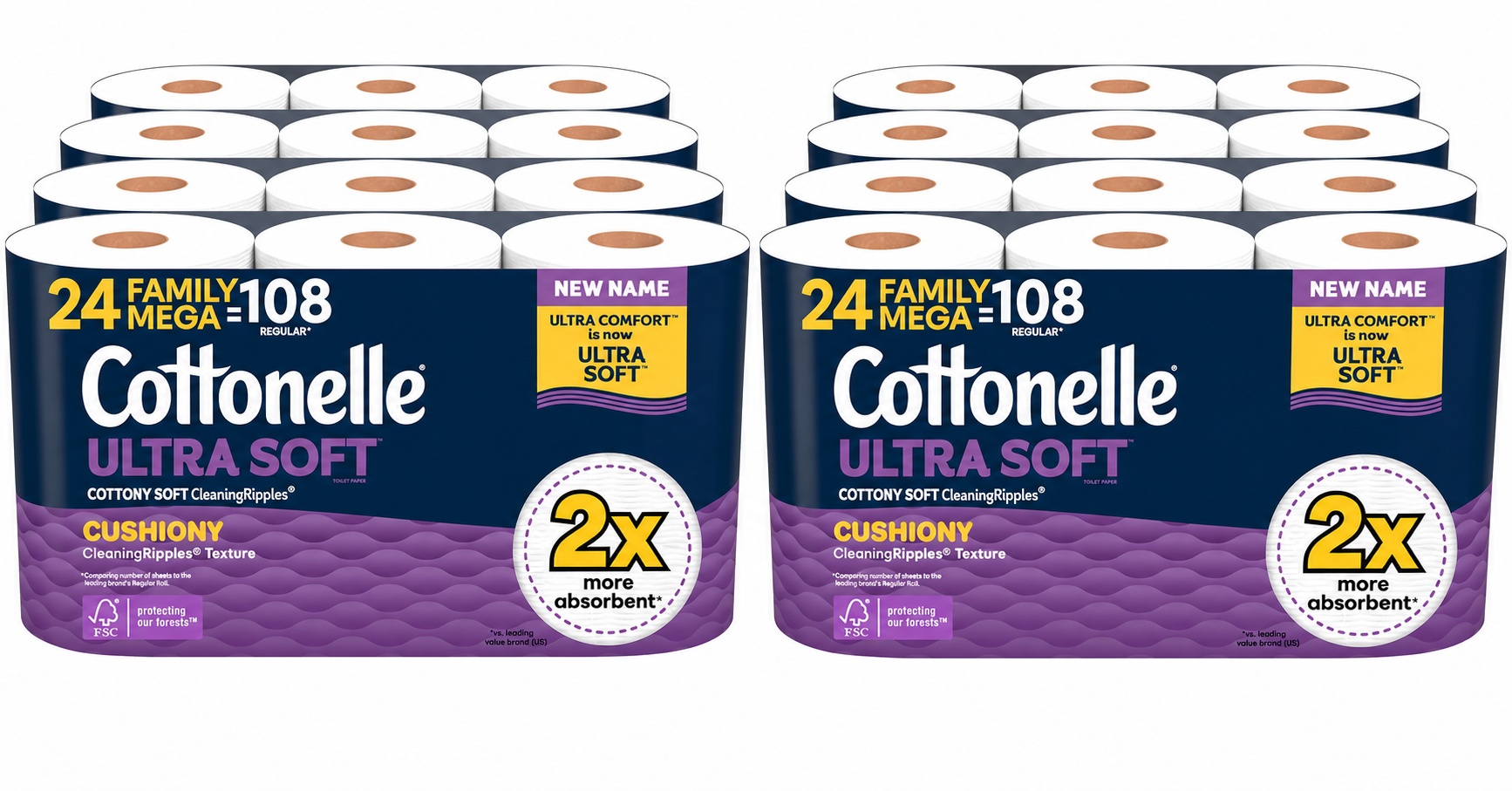 Cottonelle Ultra Soft or Clean Toilet Paper 48 Rolls for $34.42 Shipped