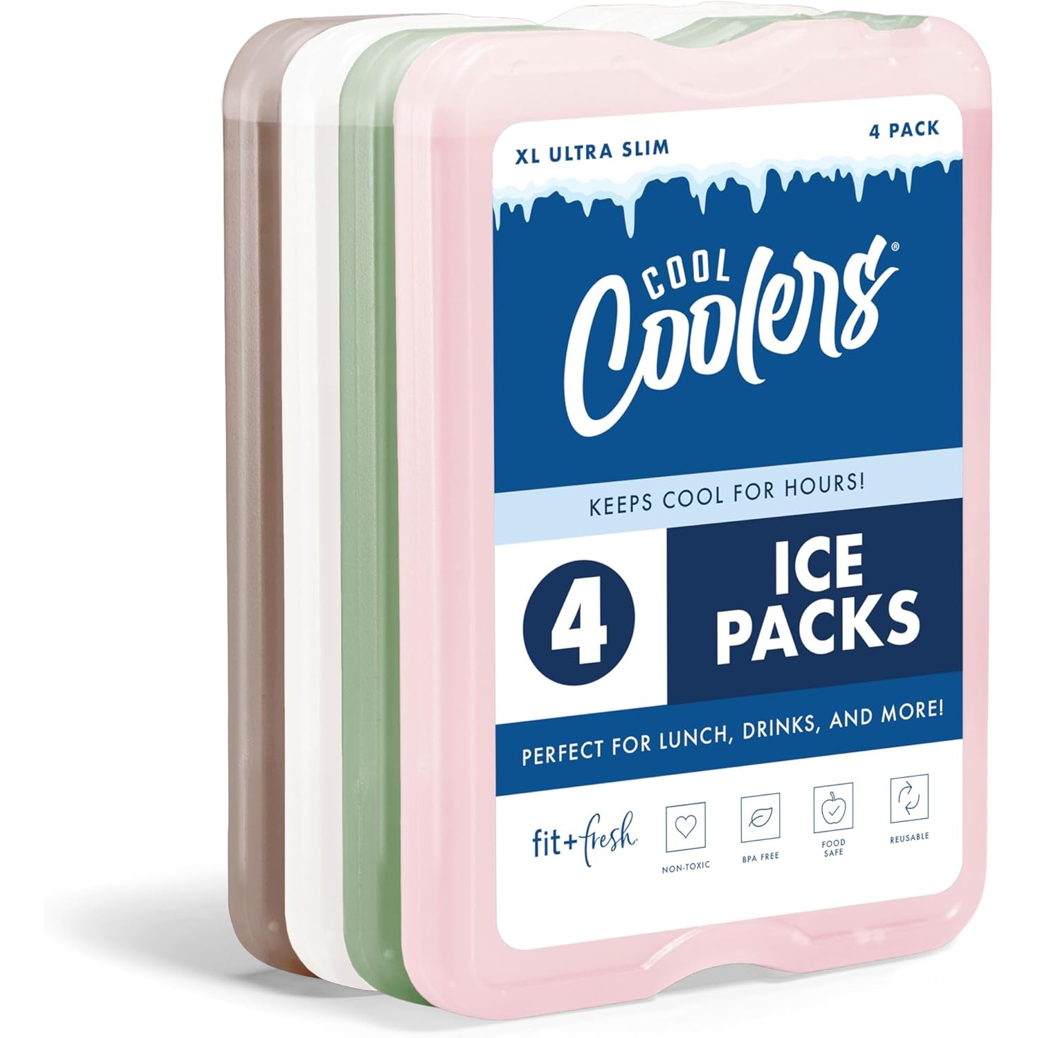 Fit and Fresh Cool Coolers Slim Ice 4 Pack for $6.97