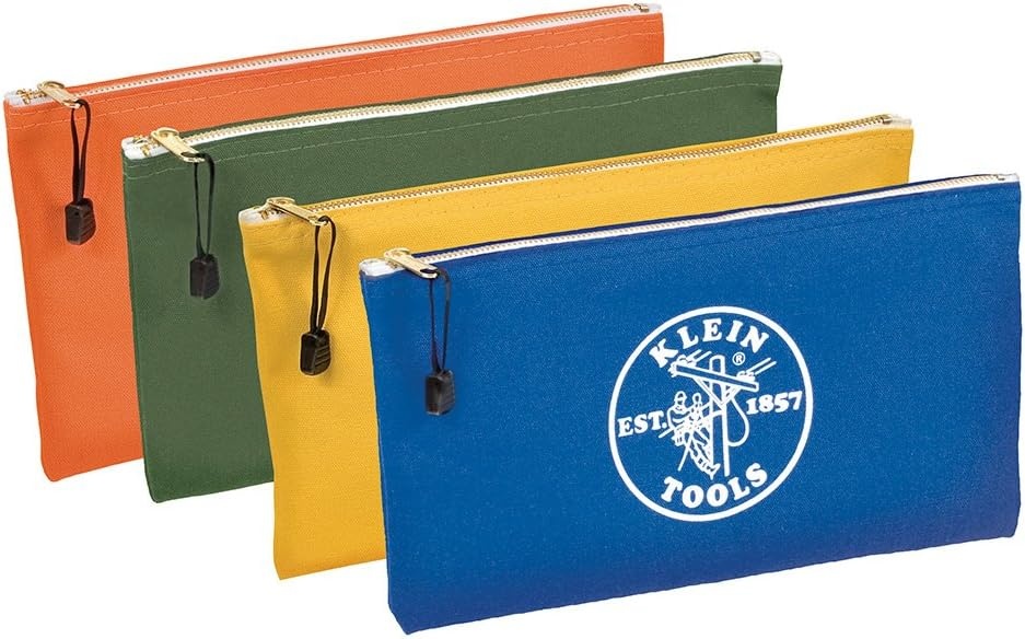 Klein Tools 5140 Canvas Zipper Bag 4 Pack for $29.98