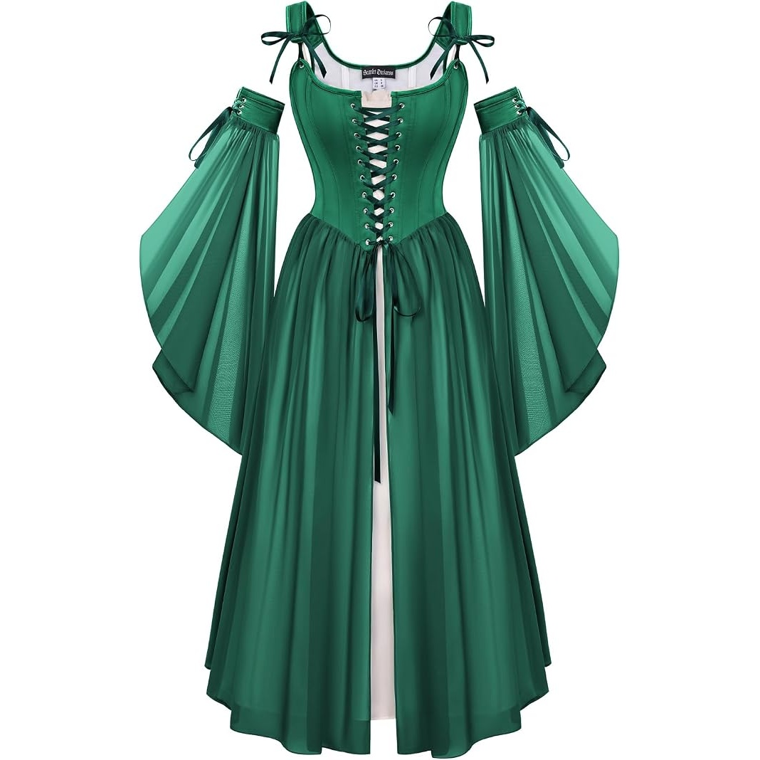Scarlet Darkness Renaissance Costume Fairy Corset Dress for $17.49