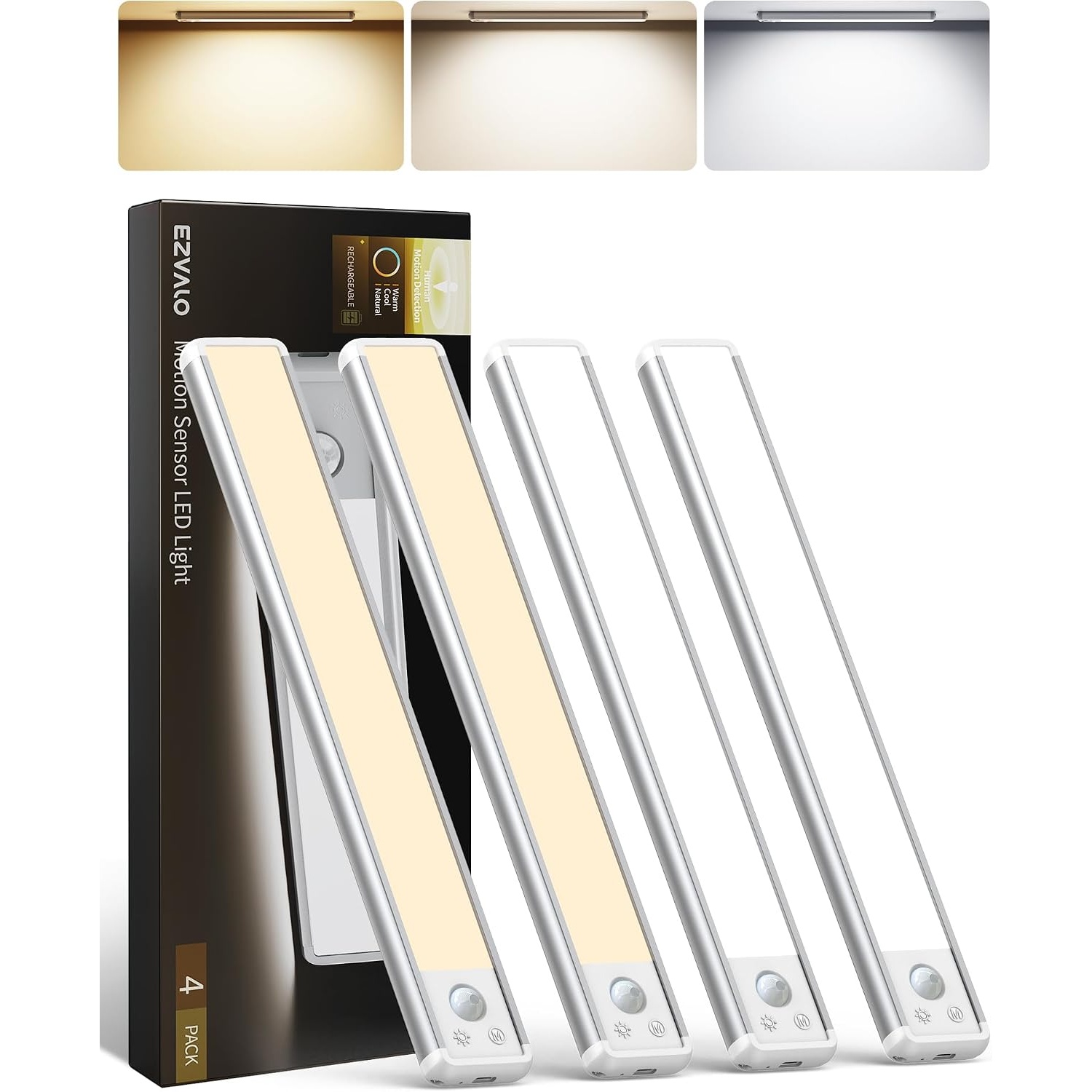 EZValo Under Cabinet Lighting 4 Pack for $12.97